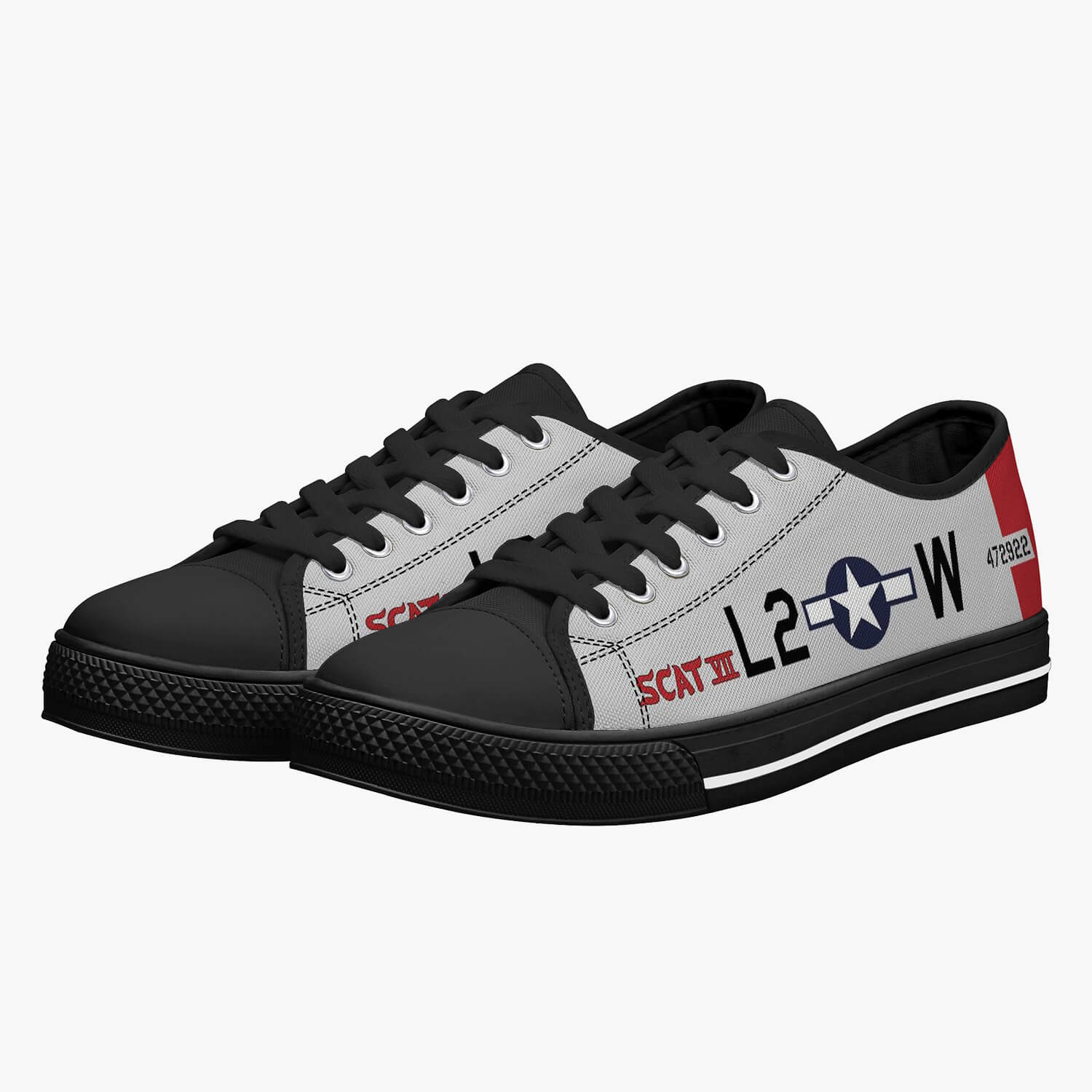 P-51 "SCAT VII" Low Top Canvas Shoes - I Love a Hangar