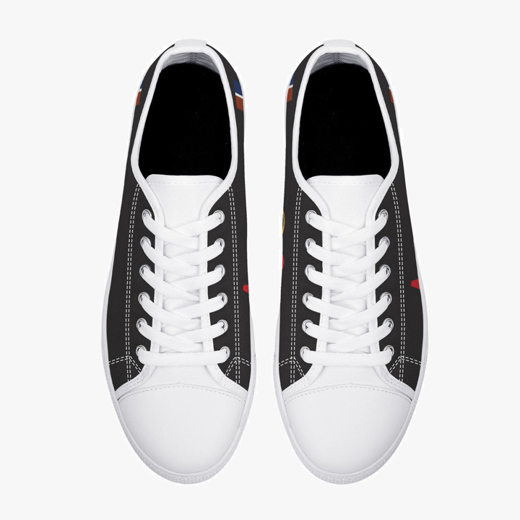 Lancaster "AJ-G" Low Top Canvas Shoes (Black) (Copy) - I Love a Hangar