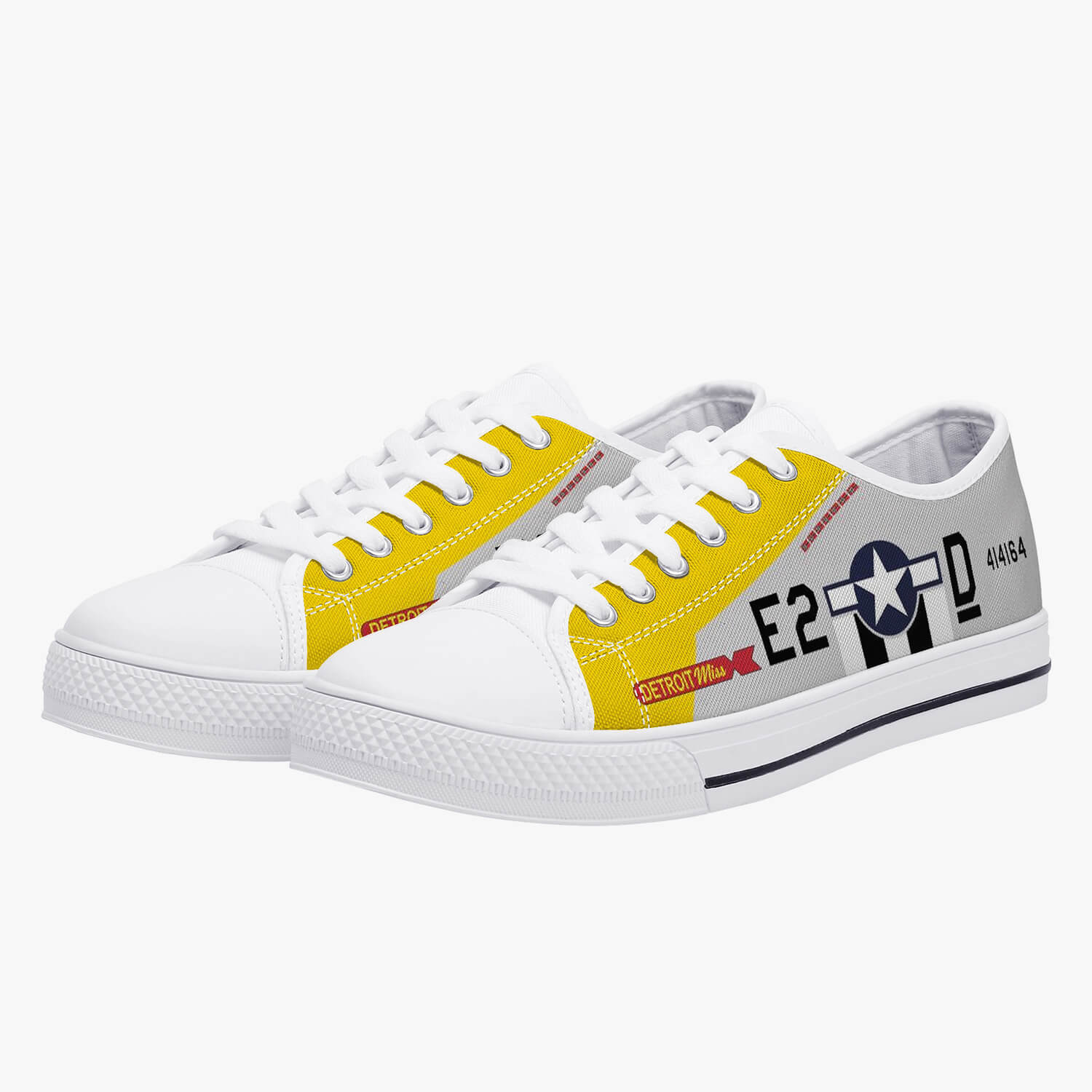 P-51 "Detroit Miss" Low Top Canvas Shoes - I Love a Hangar