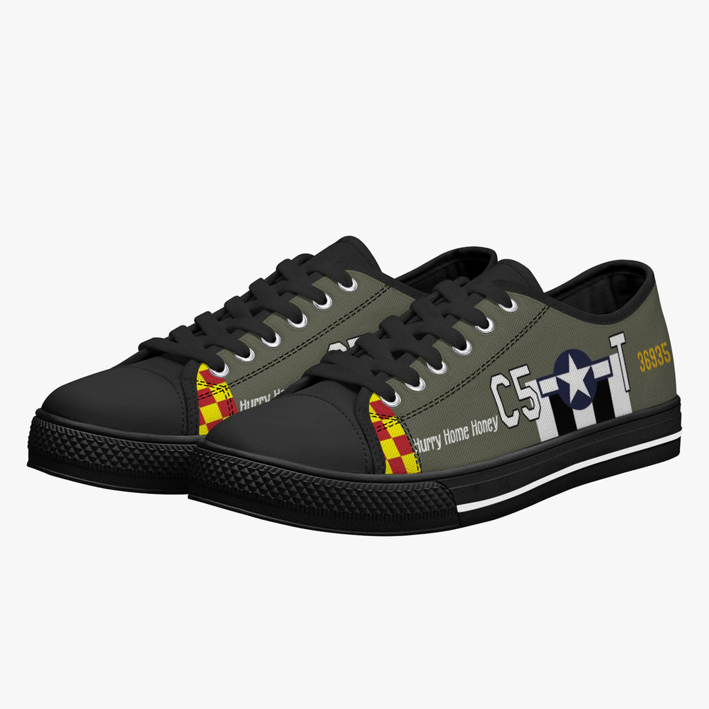P-51 "Hurry Home Honey" Low Top Canvas Shoes - I Love a Hangar
