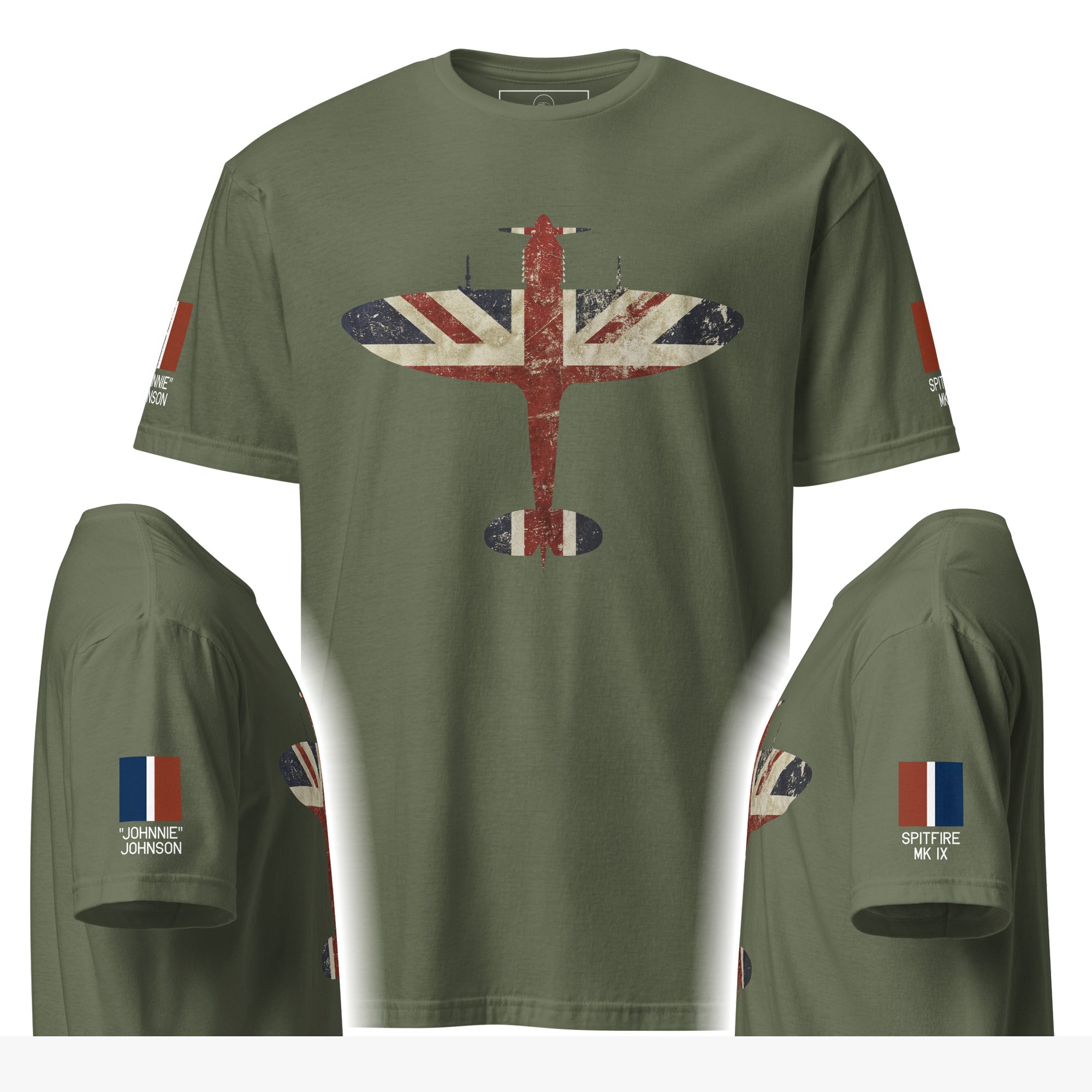 Custom Union Jack Aircraft Short-Sleeve Unisex T-Shirt (WWII Era Aircraft) - I Love a Hangar