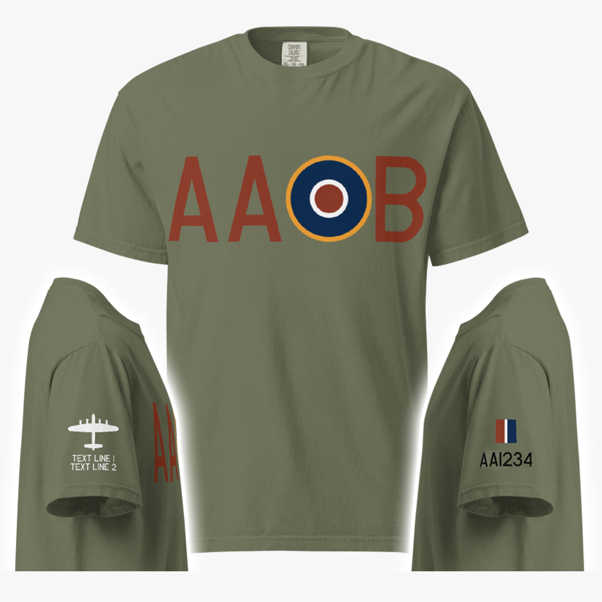 Custom RAF/RAAF Markings Short-Sleeve Heavyweight T-Shirt