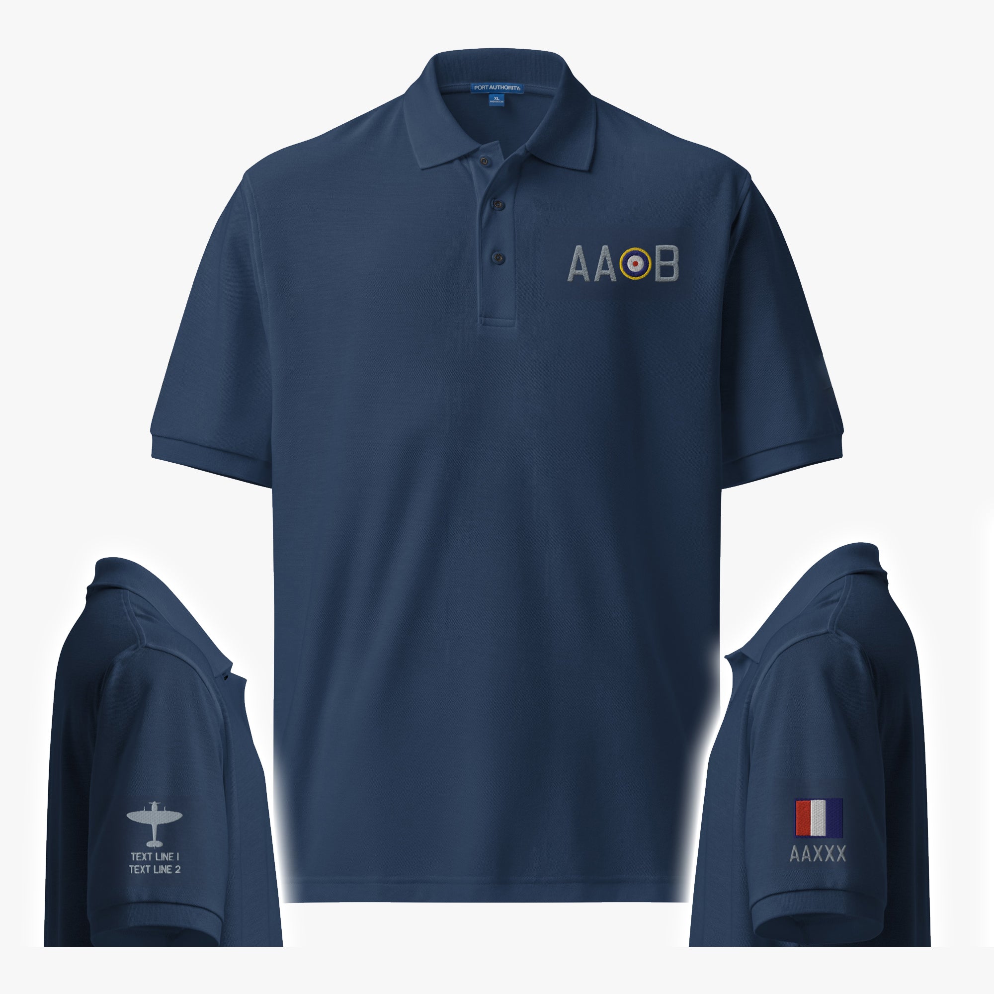 Custom RAF/RAAF Markings Premium Polo Shirt - I Love a Hangar