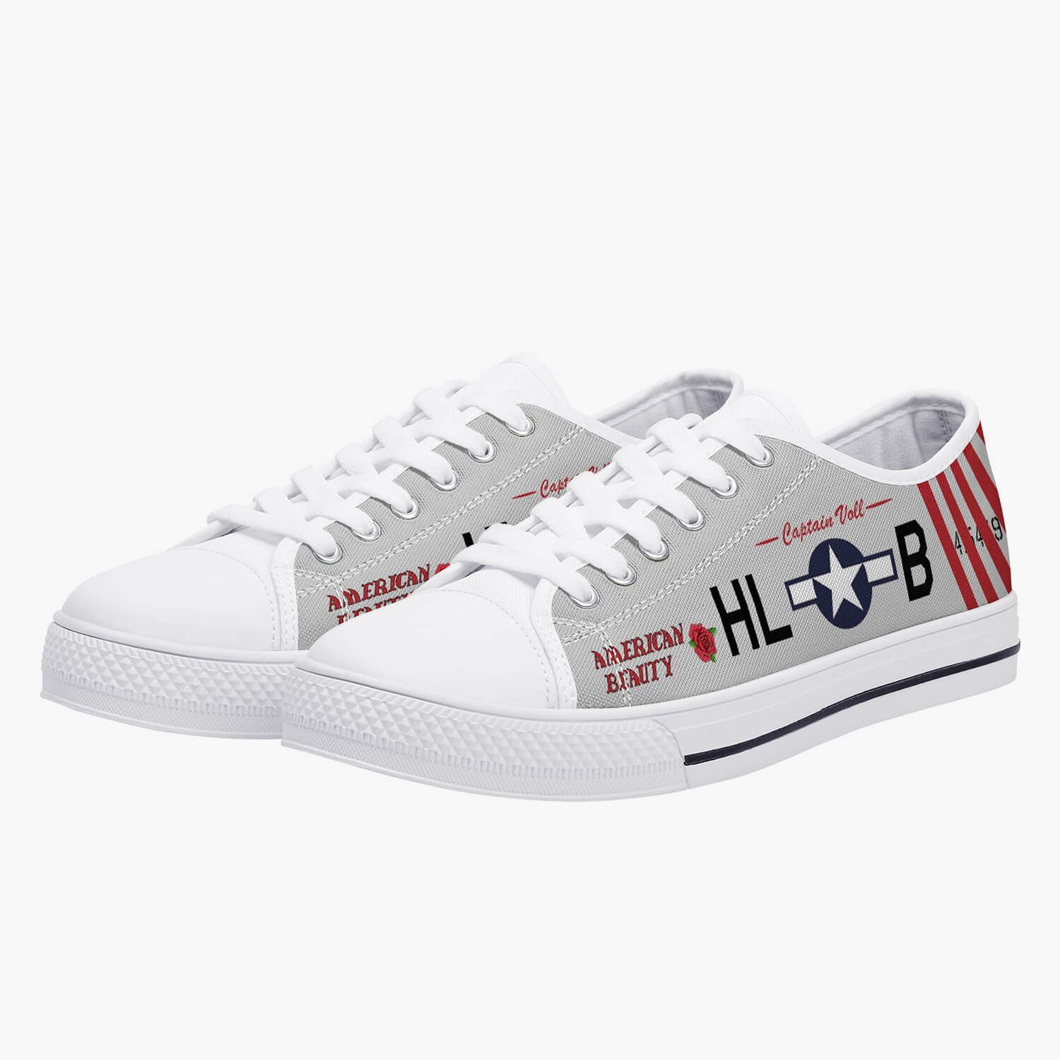 P-51 "American Beauty" Low Top Canvas Shoes - I Love a Hangar