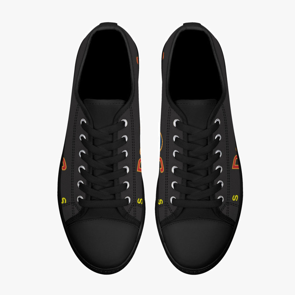 Lancaster "S for Sugar" Low Top Canvas Shoes (Black) - I Love a Hangar