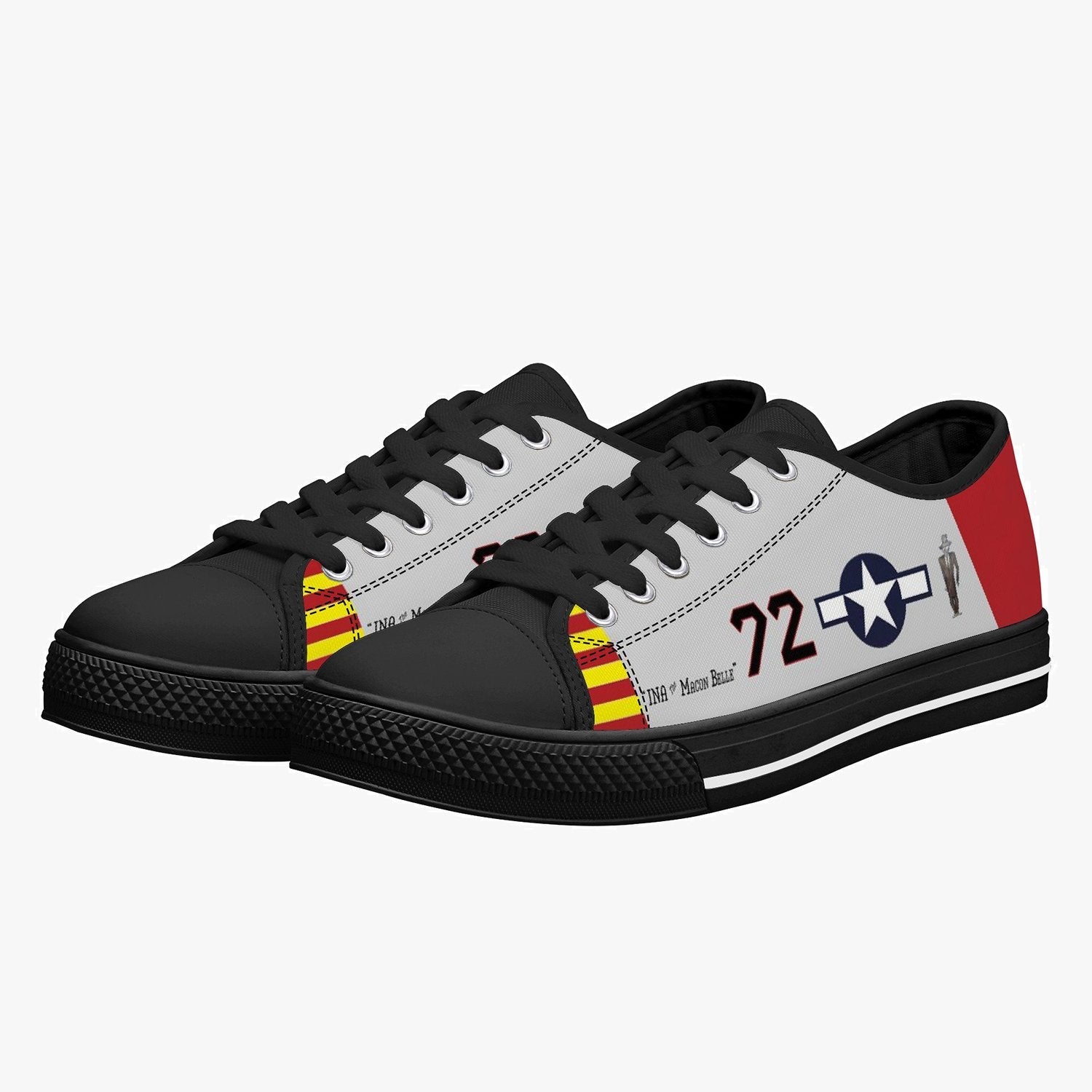 P-51 "Ina The Macon Belle" Low Top Canvas Shoes - I Love a Hangar