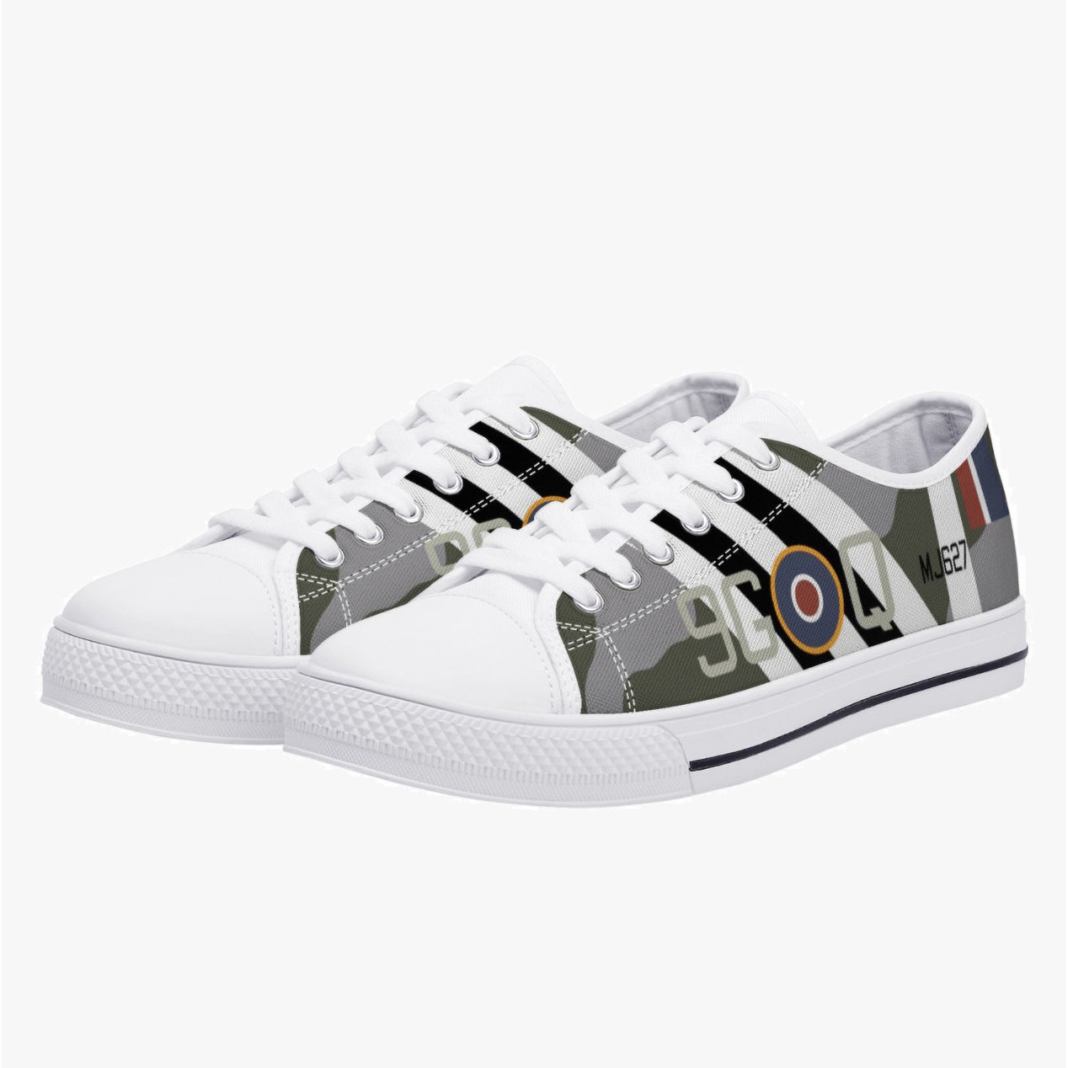Spitfire "9G-Q" (MJ627) Low Top Canvas Shoes - I Love a Hangar