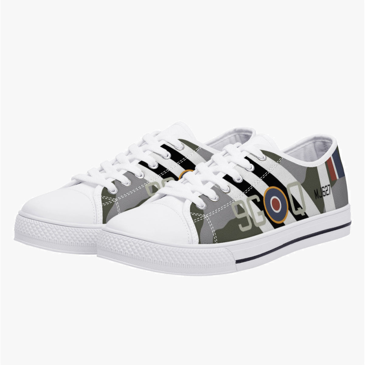 Spitfire "9G-Q" (MJ627) Low Top Canvas Shoes - I Love a Hangar