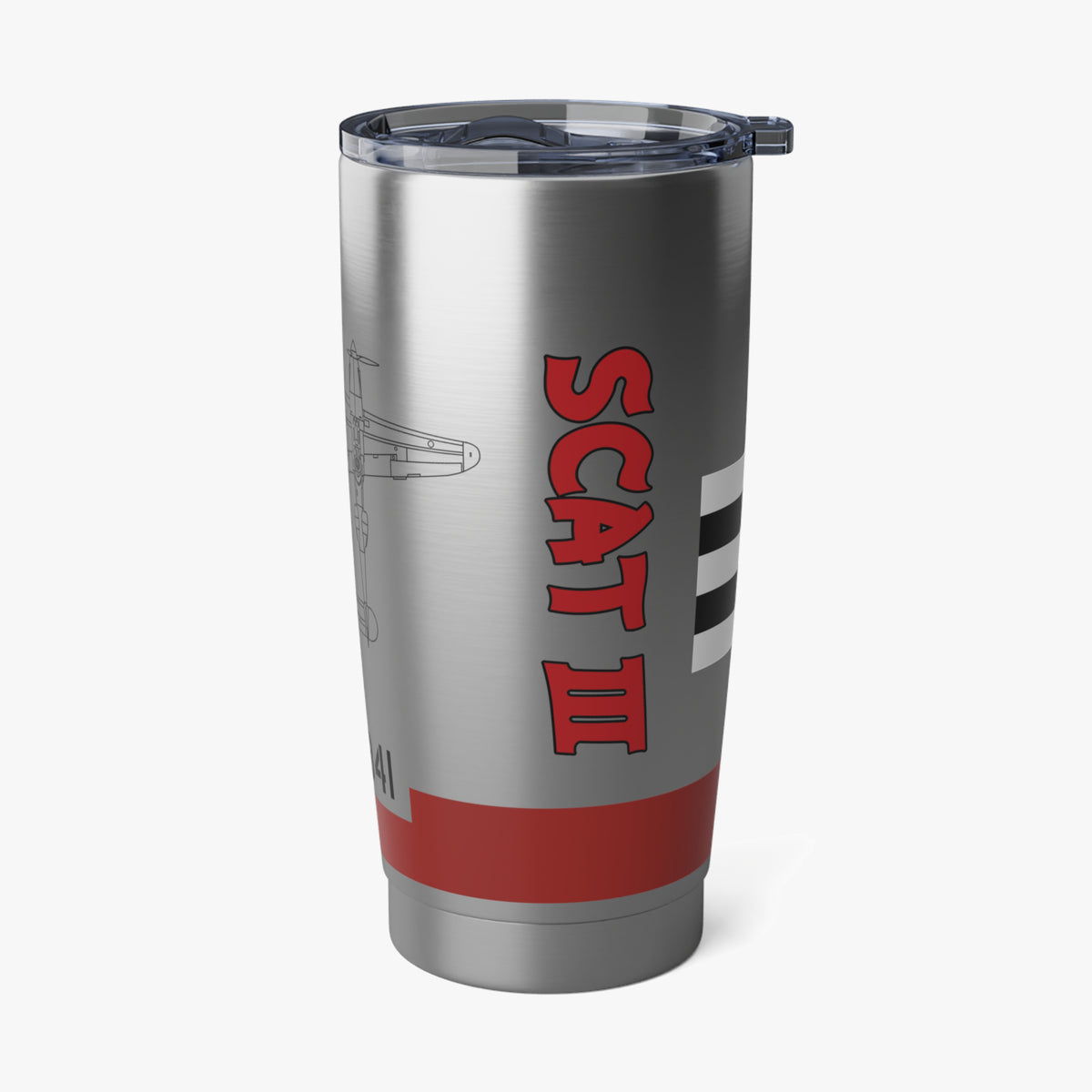 P-38 "SCAT III" Inspired 20oz (590ml) Stainless Steel Tumbler - I Love a Hangar