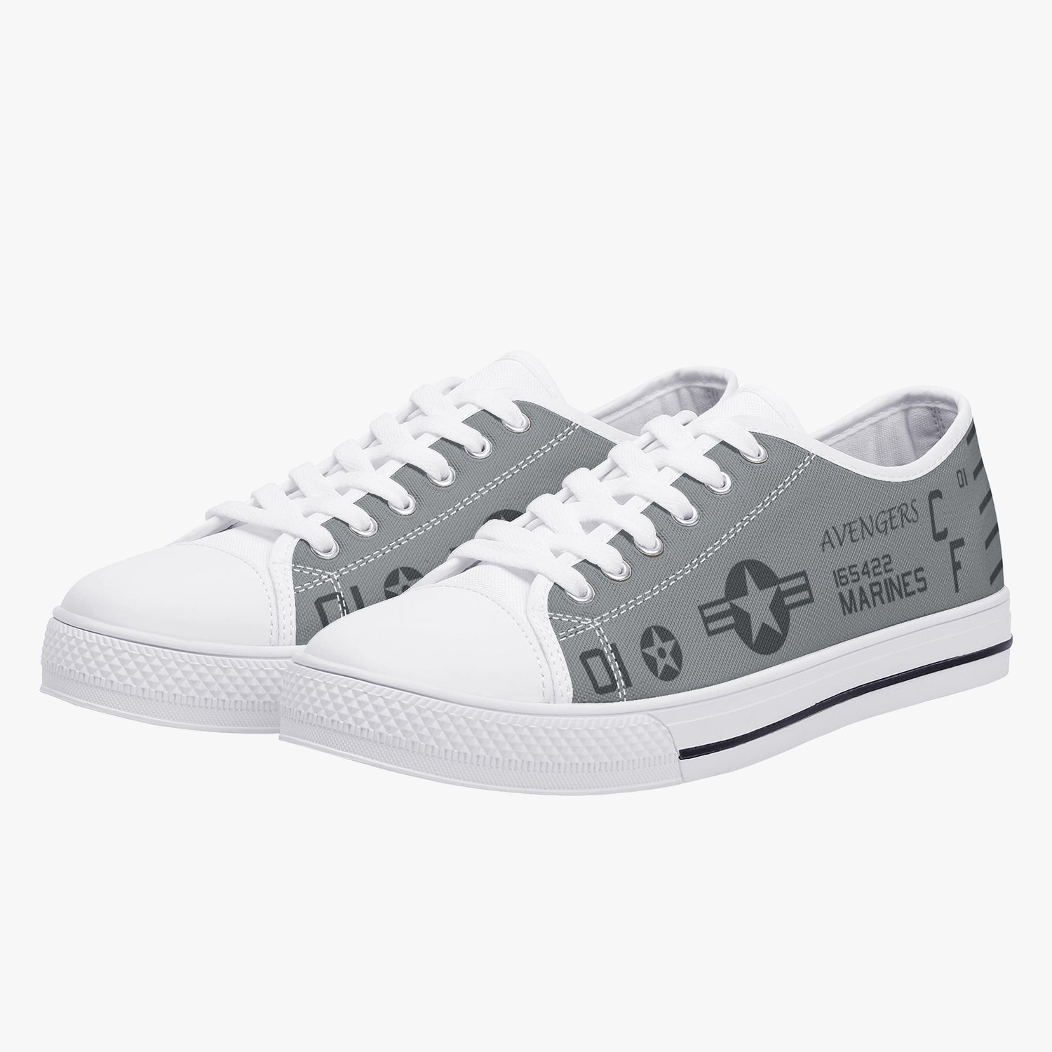 VMA-211 "Wake Island Avengers" (BuNo 165422) Low Top Canvas Shoes - I Love a Hangar