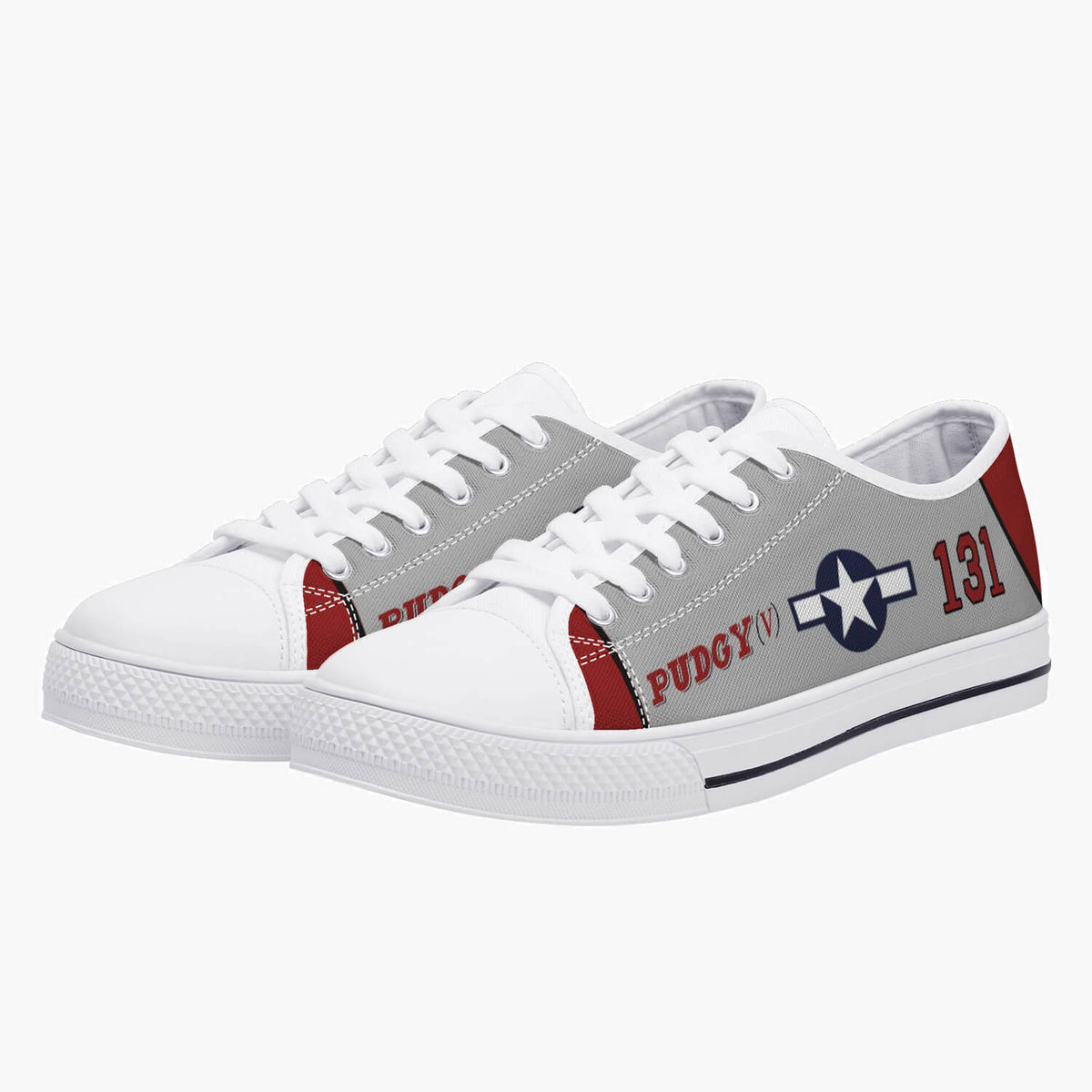 P-38 "Pudgy V" Low Top Canvas Shoes - I Love a Hangar