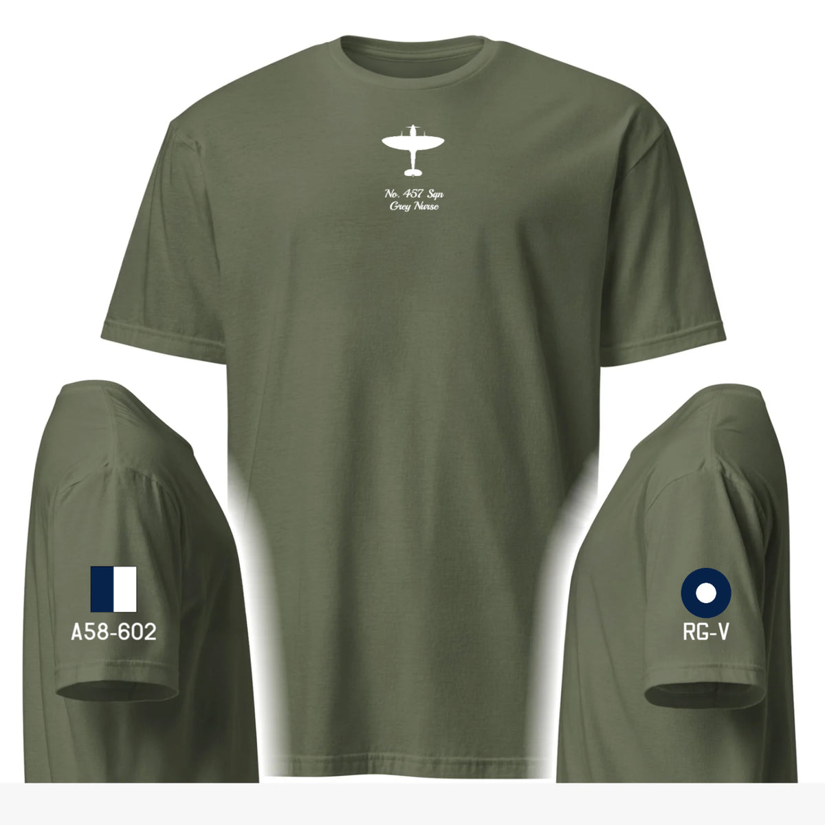 Custom UK Military Aircraft Short-Sleeve Unisex T-Shirt (WWII Aircraft) - I Love a Hangar