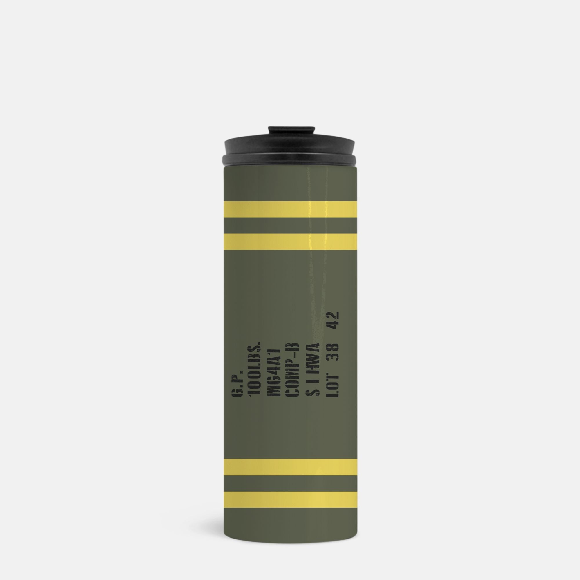 WWII General Purpose 100lb Bomb Thermal Tumbler 16oz. (470ml) - I Love a Hangar