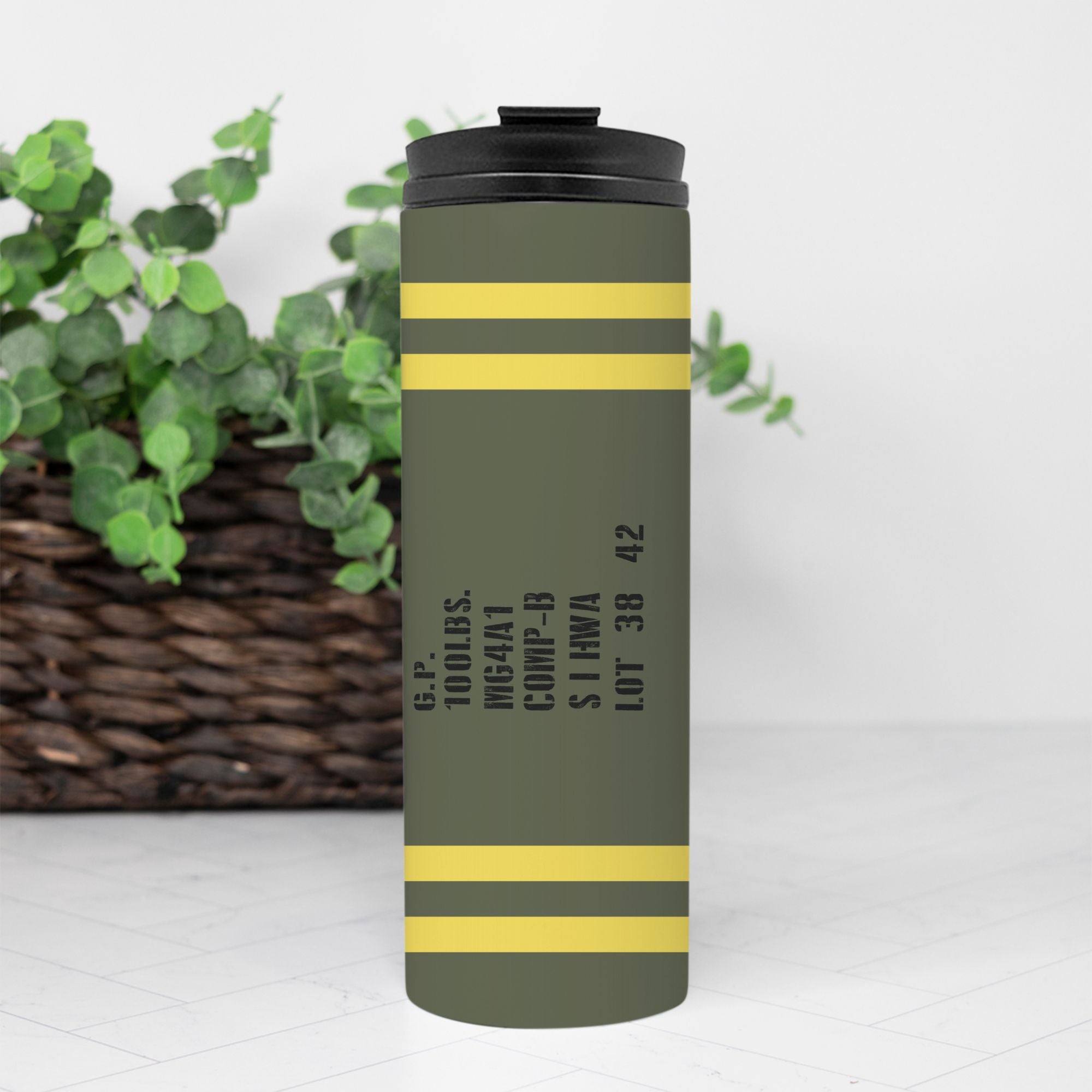 WWII General Purpose 100lb Bomb Thermal Tumbler 16oz. (470ml) - I Love a Hangar