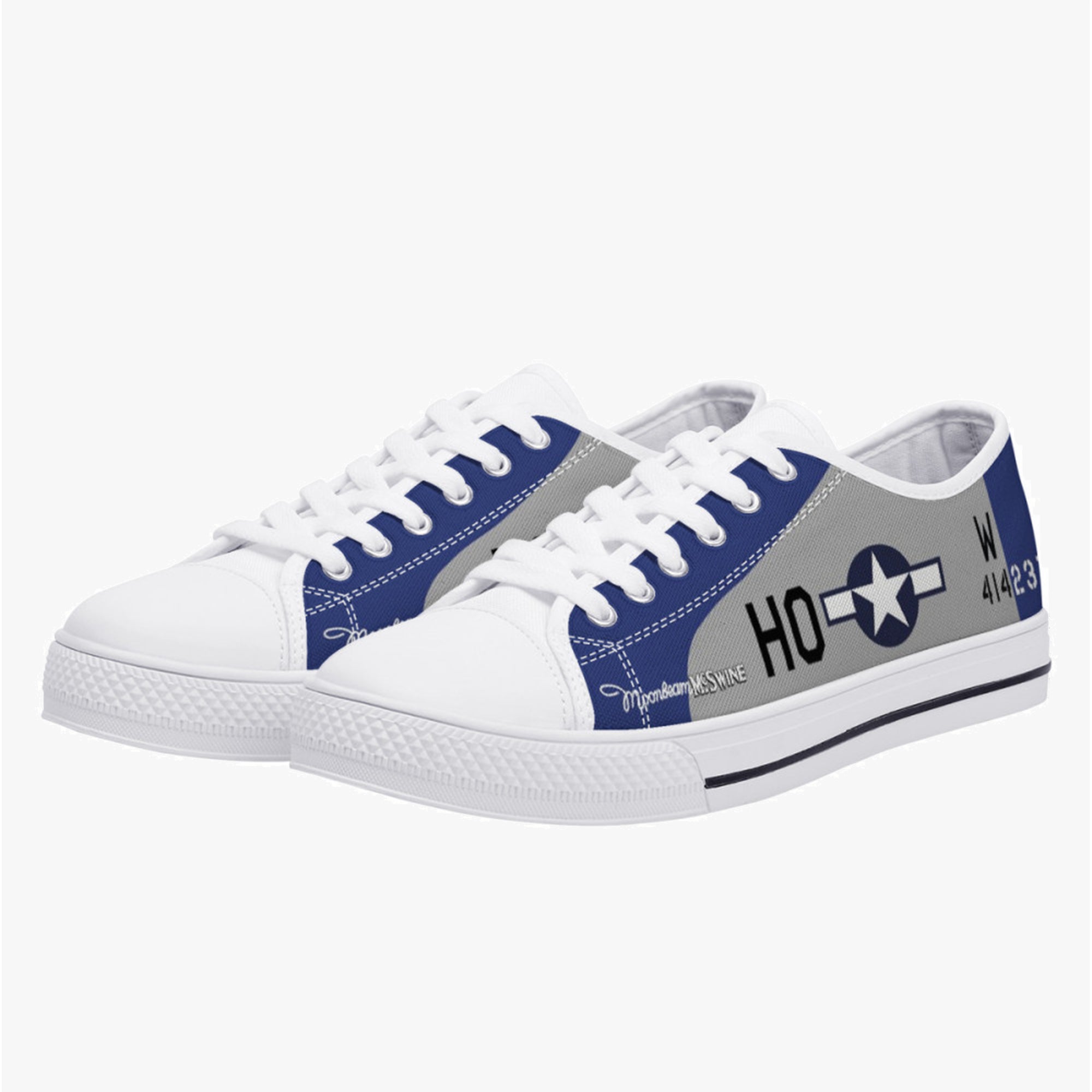P-51 "Moonbeam McSwine" Low Top Canvas Shoes - I Love a Hangar