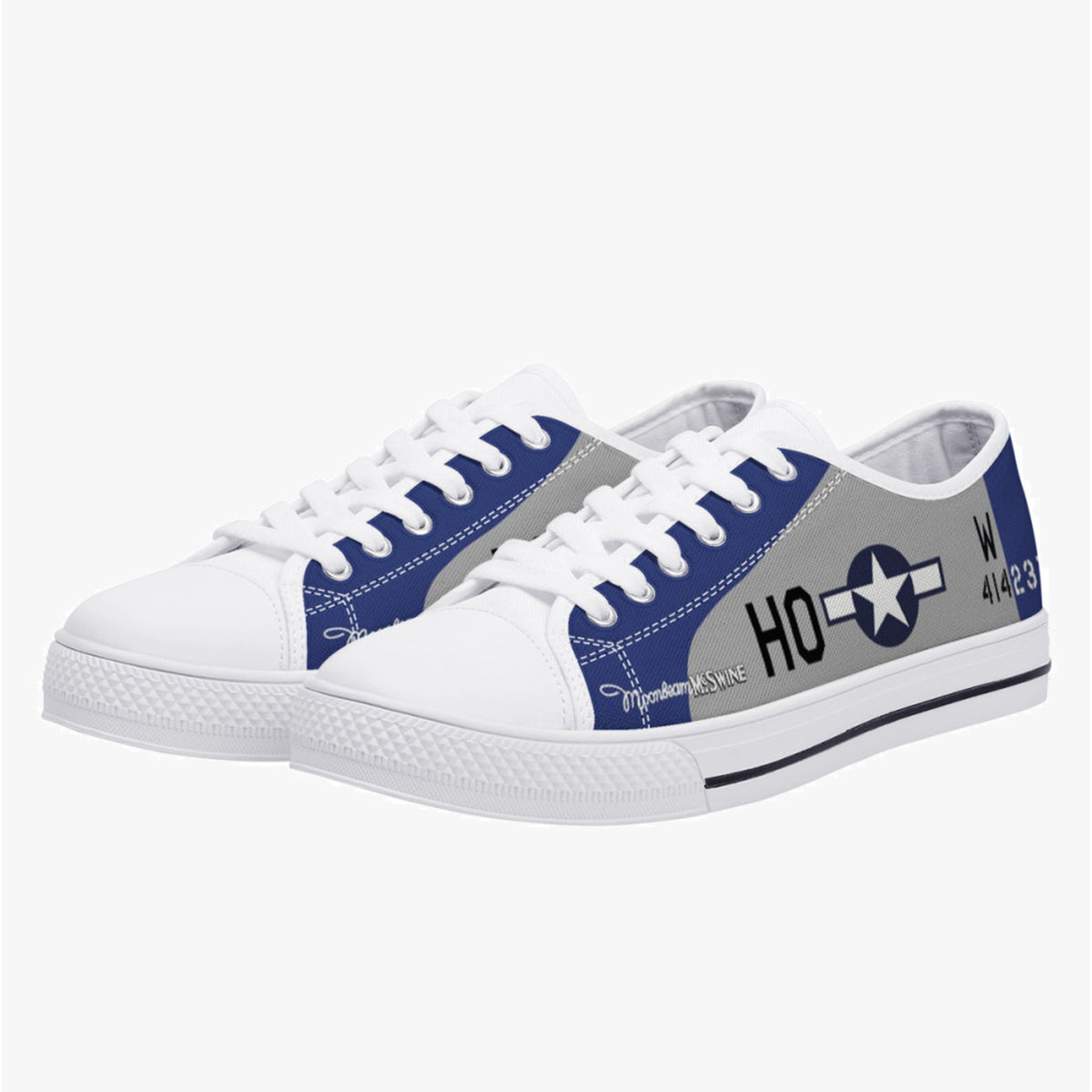 P-51 "Moonbeam McSwine" Low Top Canvas Shoes - I Love a Hangar