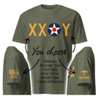 Custom USAAF Markings Short-Sleeve Ligthweight T-Shirt