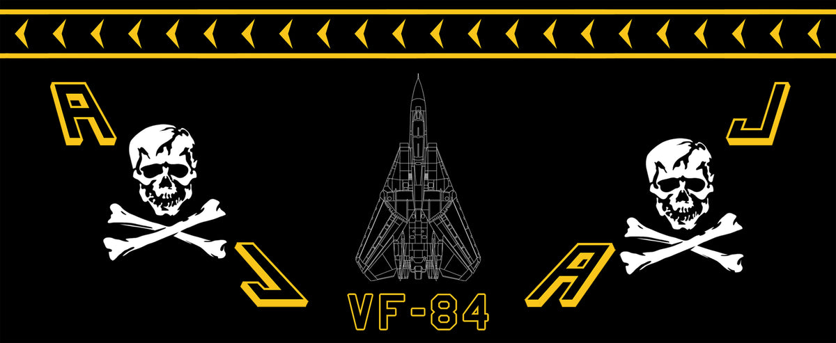 VF-84 "Jolly Rogers" Black Glossy Mug - I Love a Hangar