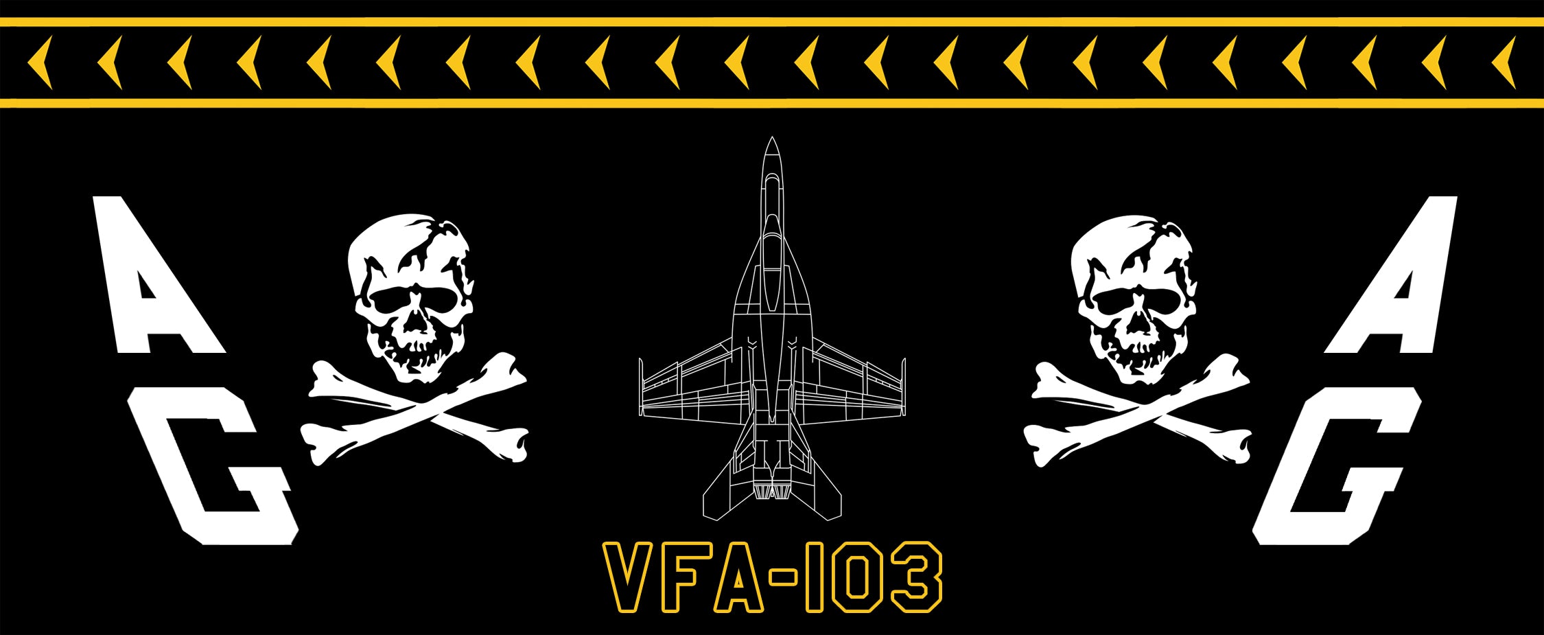 VFA-103 "Jolly Rogers" Black Glossy Mug