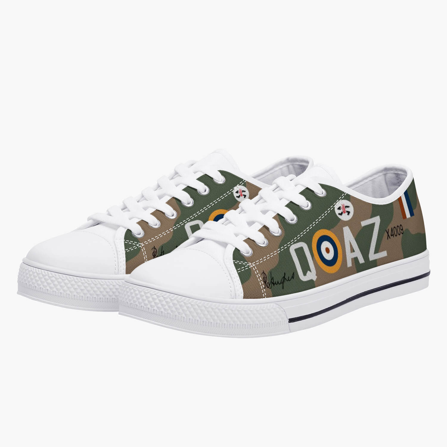 Spitfire "AZ-Q" of Pat Hughes Low Top Canvas Shoes - I Love a Hangar