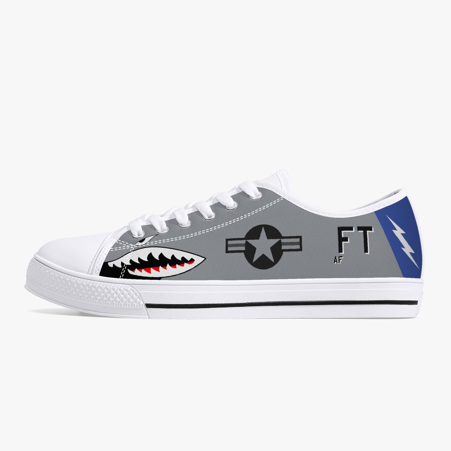 A-10 "Flying Tigers" Low Top Canvas Shoes (Custom Tail Number)
