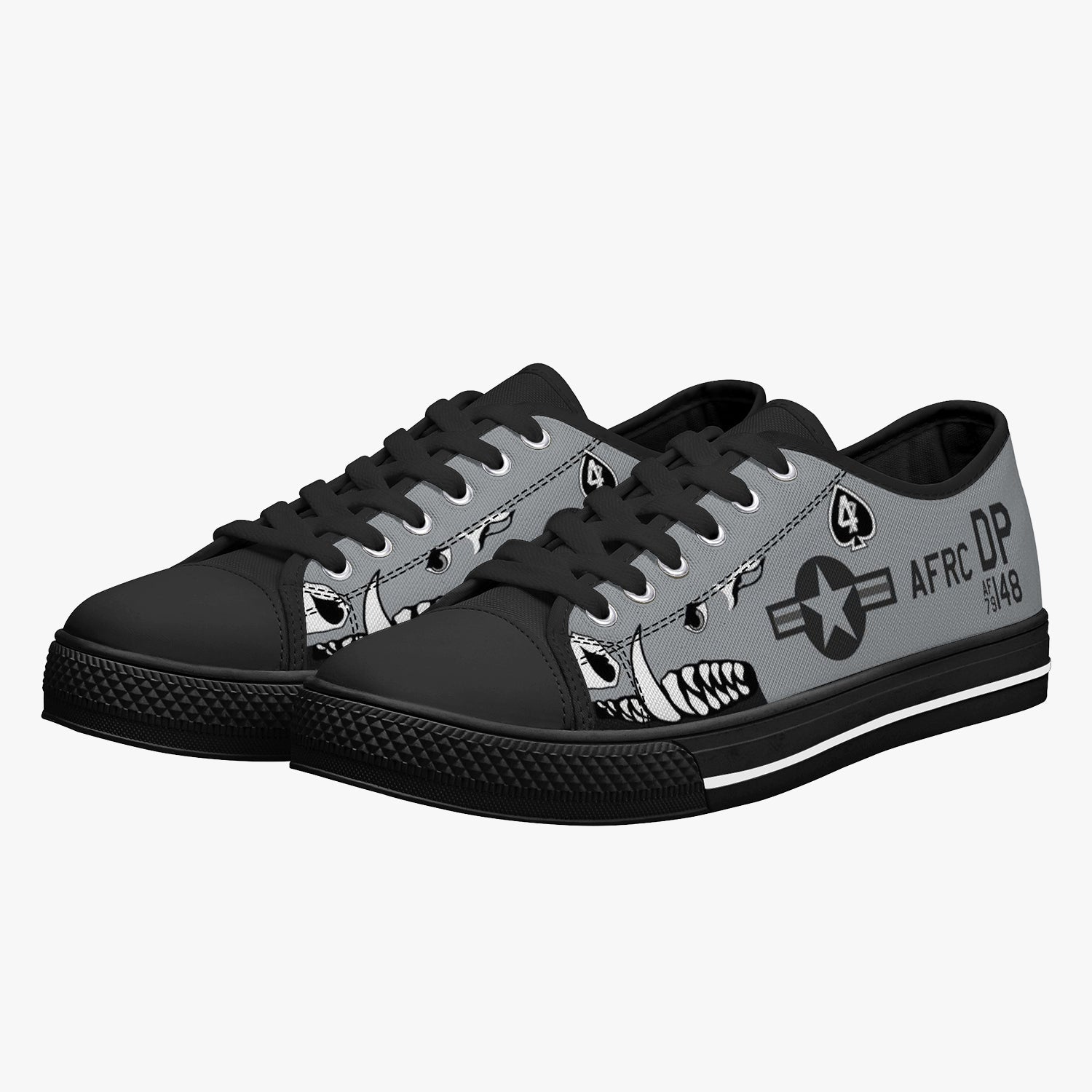 A 10 Dogpatchers Low Top Canvas Shoes Men Black US5 EU38