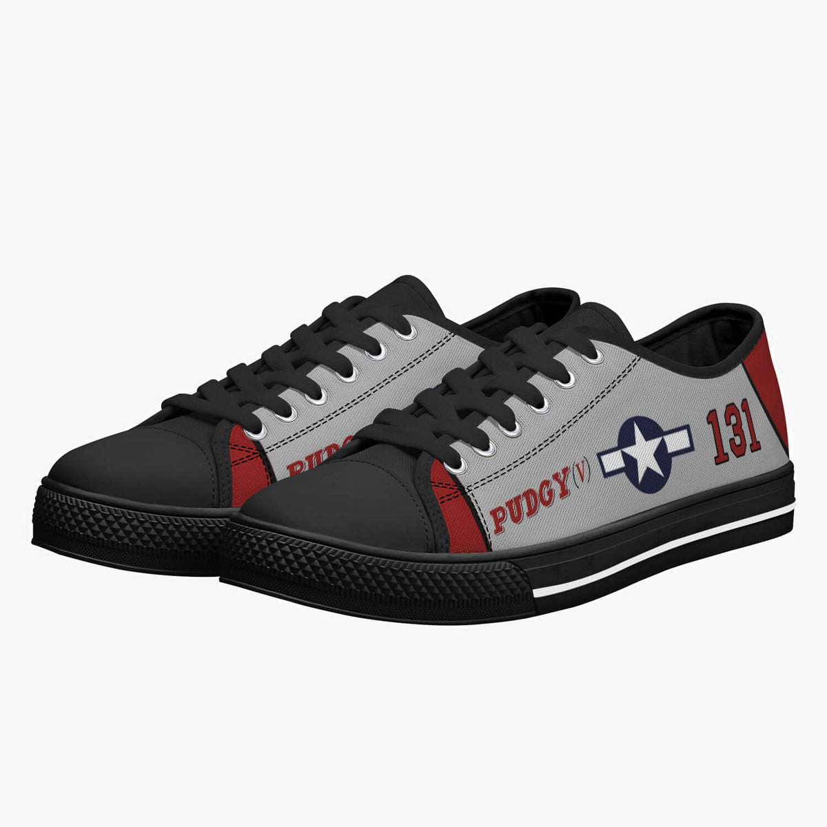 P-38 "Pudgy V" Low Top Canvas Shoes - I Love a Hangar