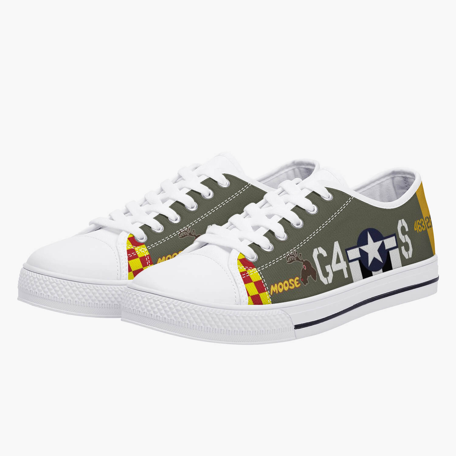 P-51 "Moose/Candyman" Low Top Canvas Shoes - I Love a Hangar