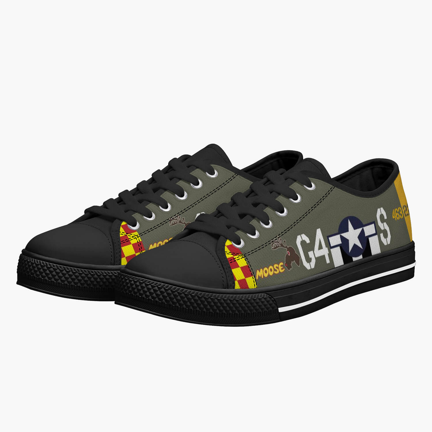 P-51 "Moose/Candyman" Low Top Canvas Shoes - I Love a Hangar