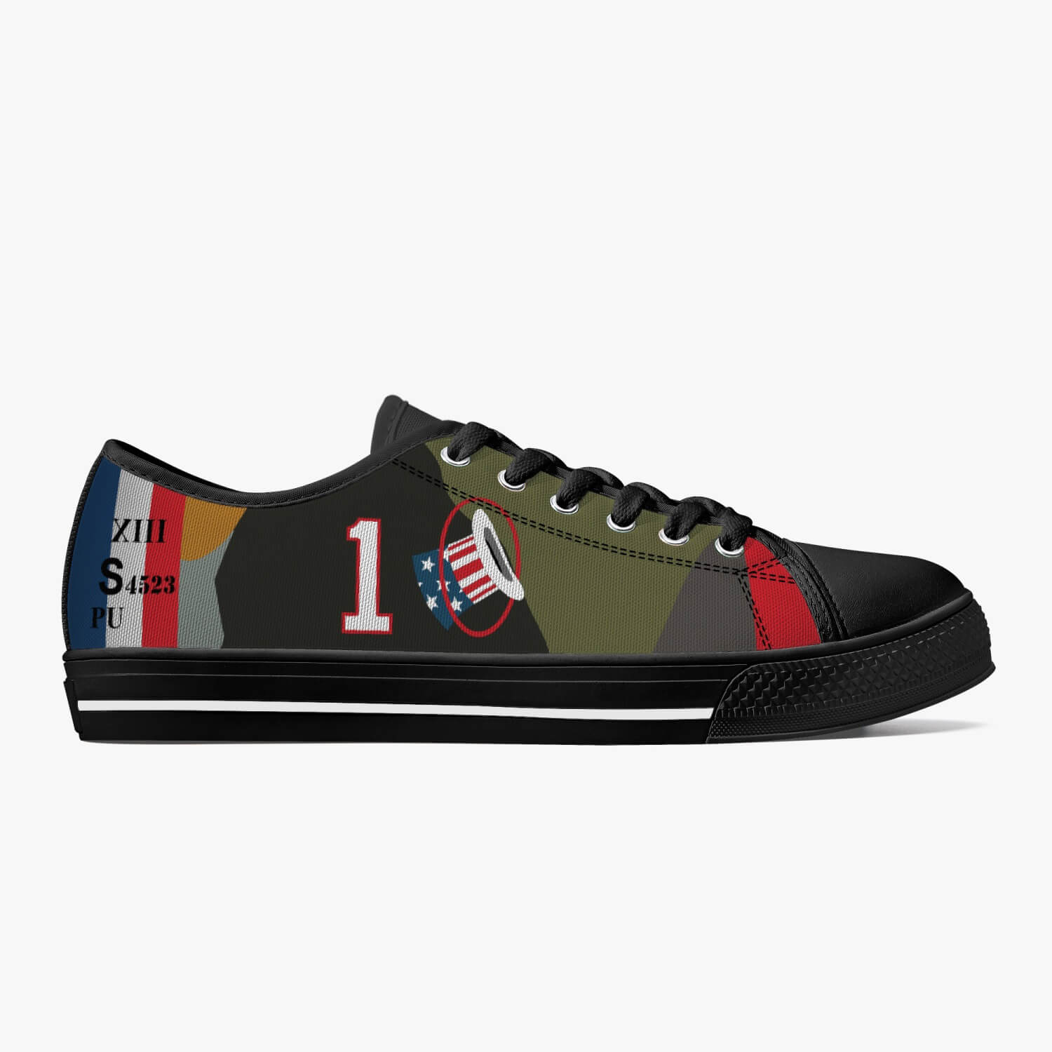 SPAD XIII of Capt. Eddie Rickenbacker Low Top Canvas Shoes - I Love a Hangar