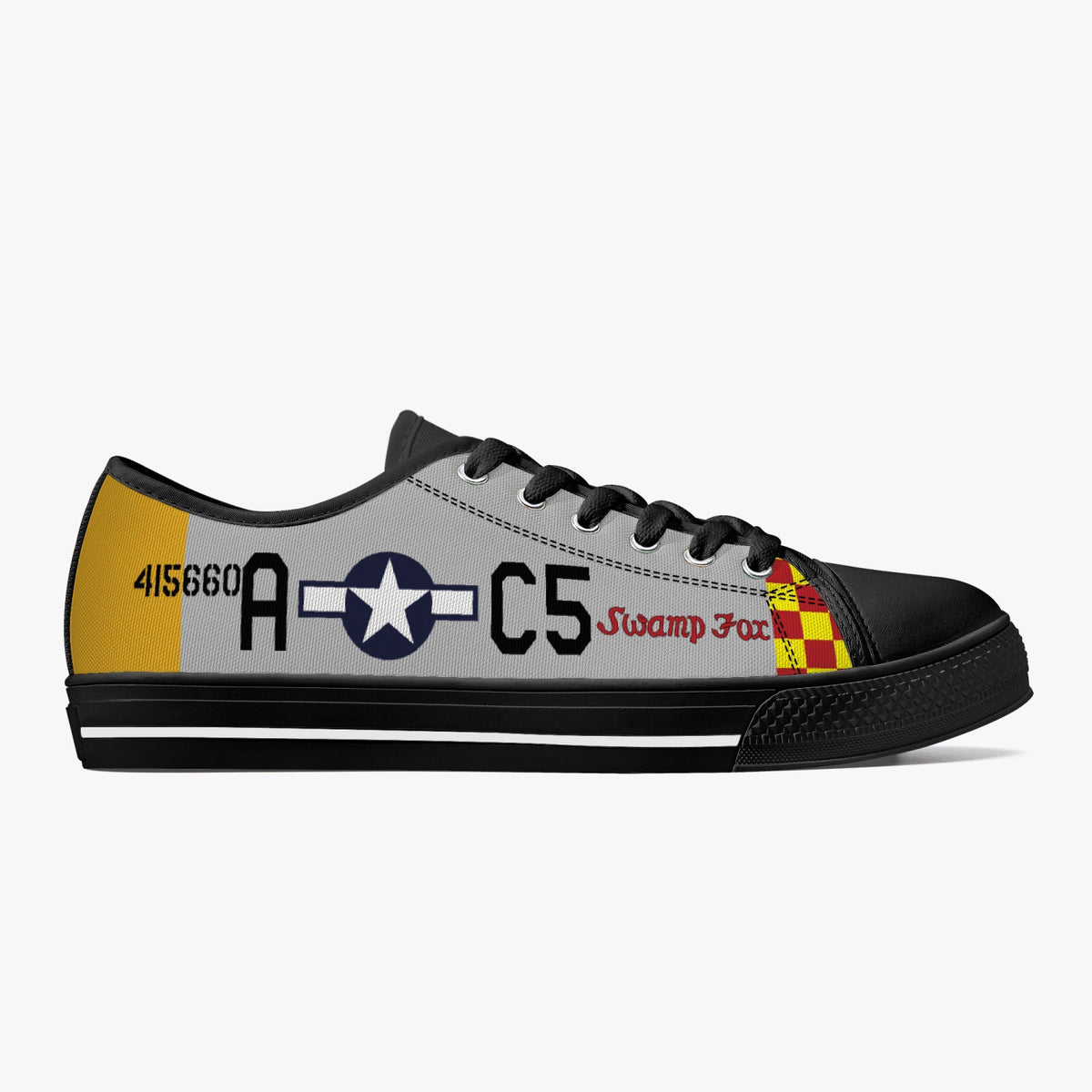 P-51 "Swamp Fox" Low Top Canvas Shoes - I Love a Hangar