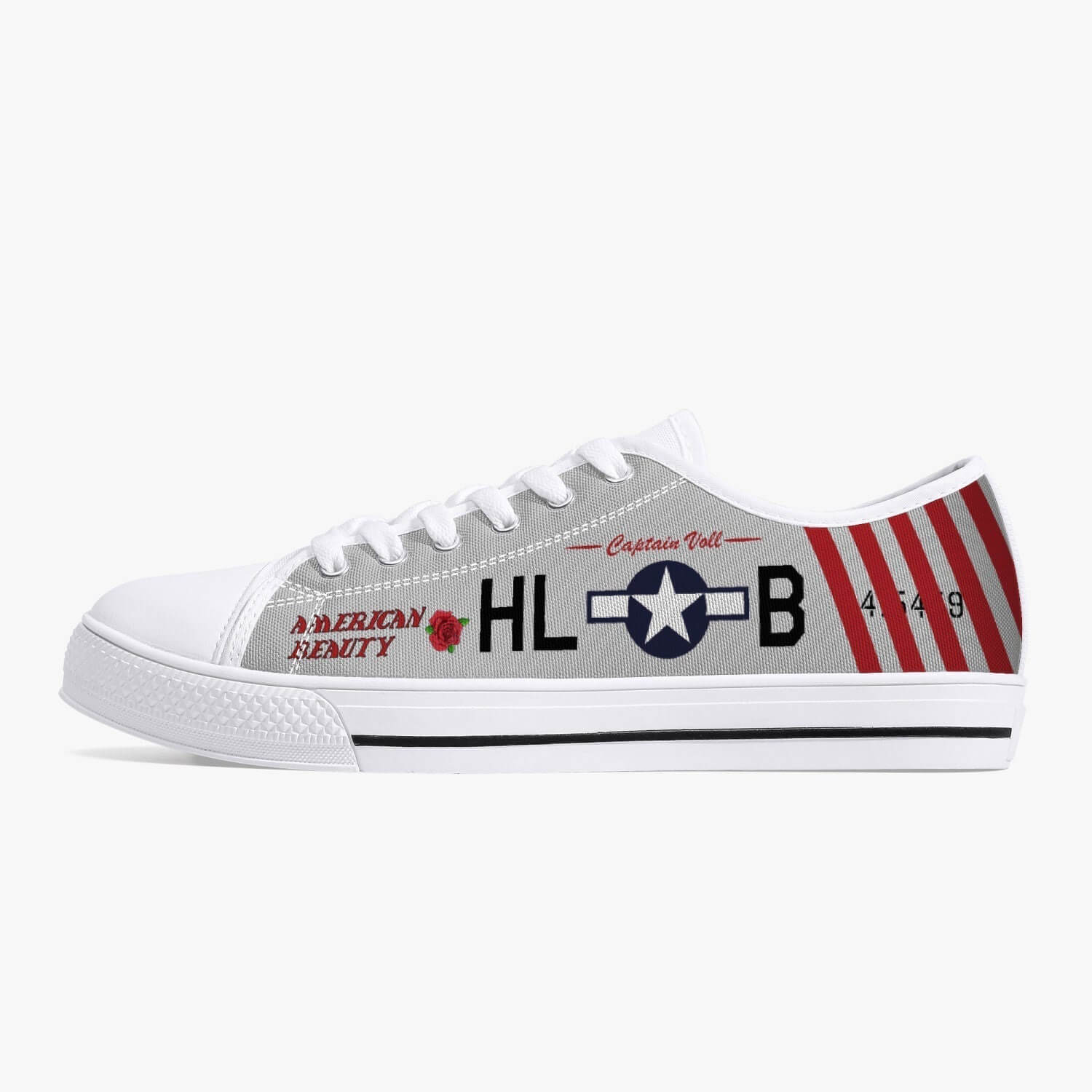 P-51 "American Beauty" Low Top Canvas Shoes - I Love a Hangar