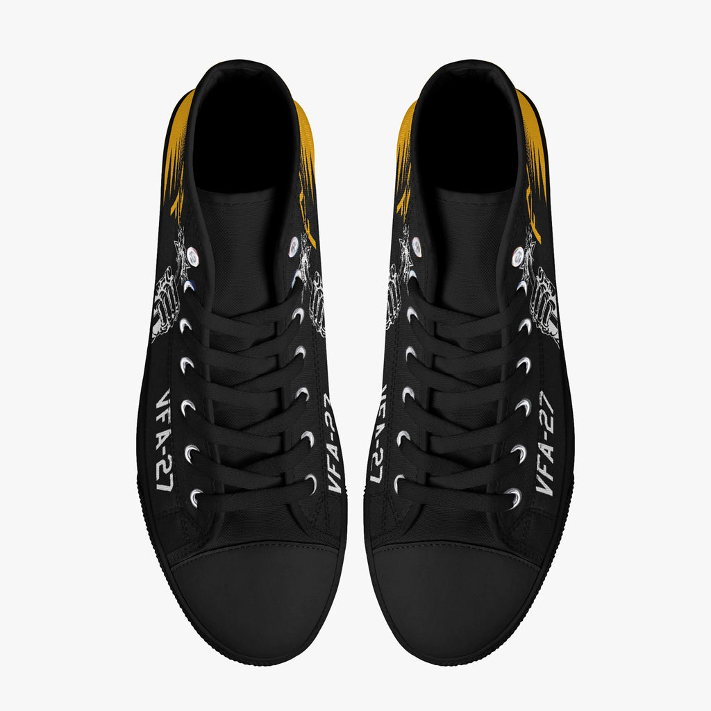 VFA-27 "Royal Maces" High Top Canvas Shoes - I Love a Hangar
