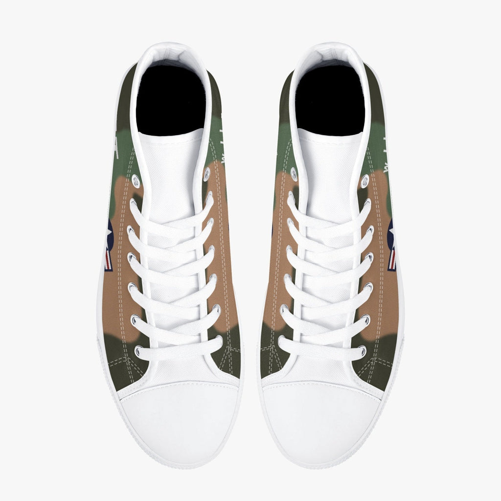 A-1 Skyraider "Wiley Coyote" High Top Canvas Shoes - I Love a Hangar