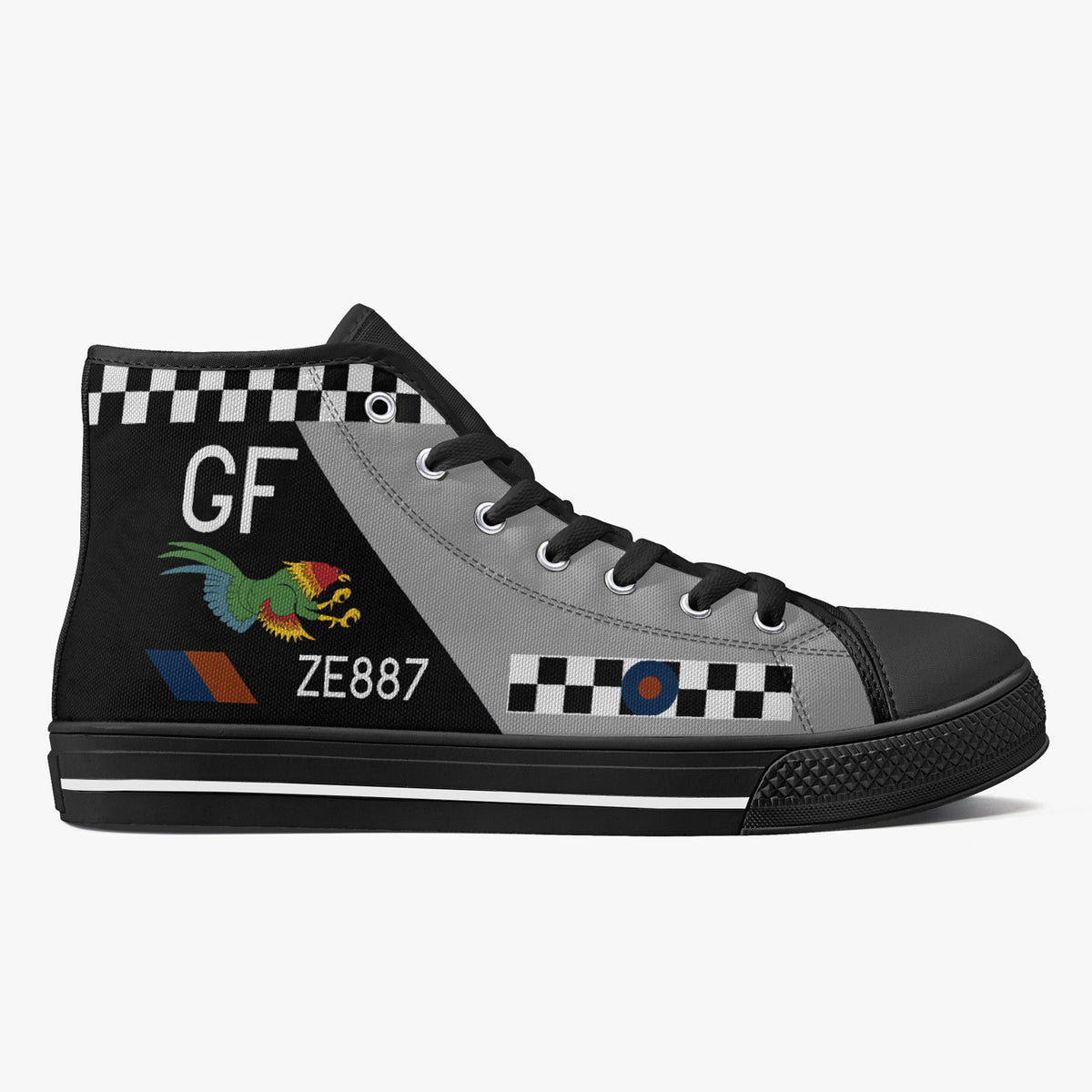 No. 43 Squadron "The Fighting Cocks" High Top Canvas Shoes - I Love a Hangar