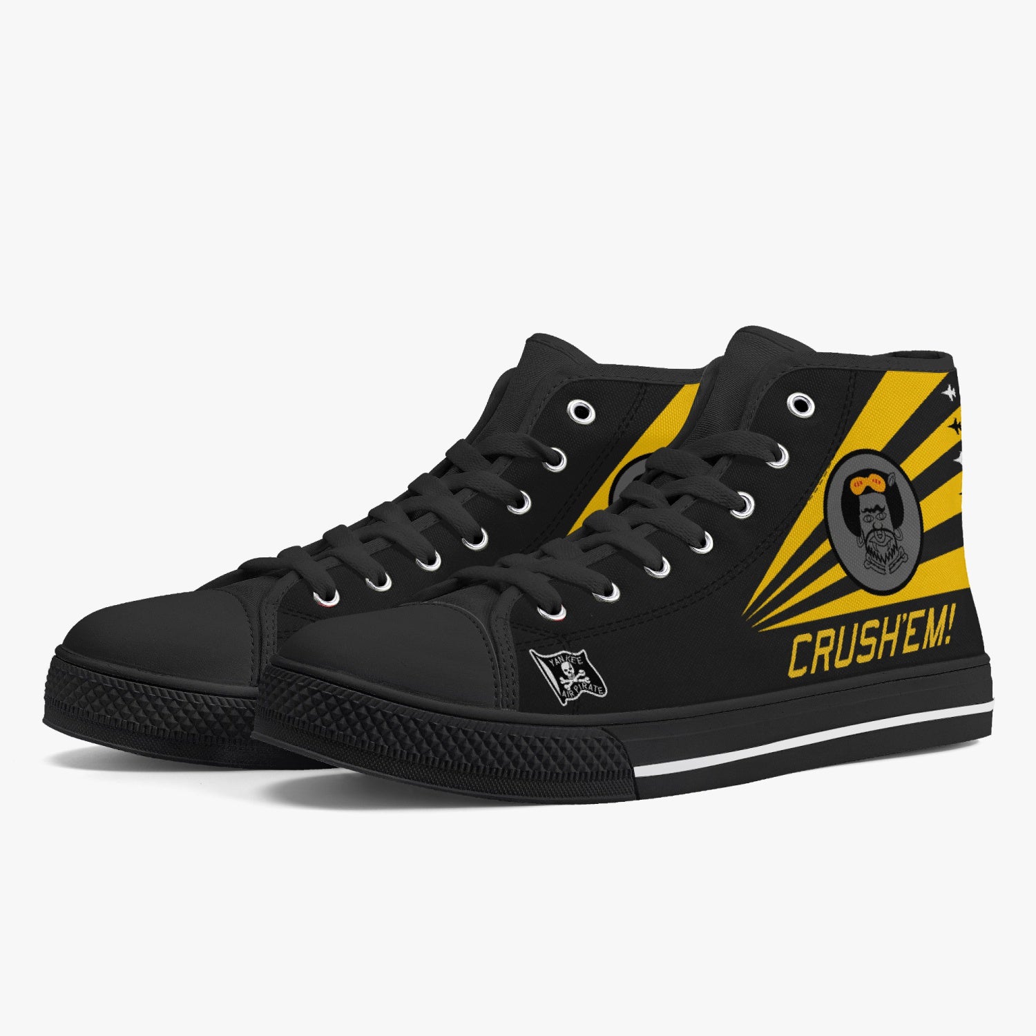 80th Fighter Squadron High Top Canvas shoes - I Love a Hangar