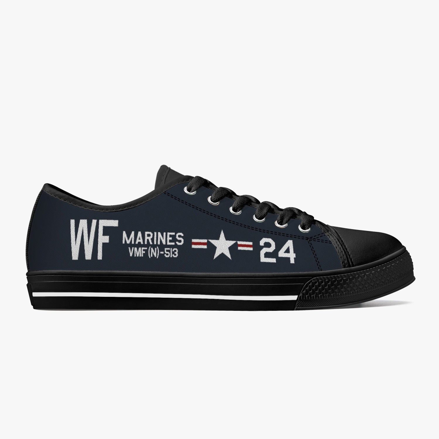 F4U "White 24" Low Top Canvas Shoes - I Love a Hangar