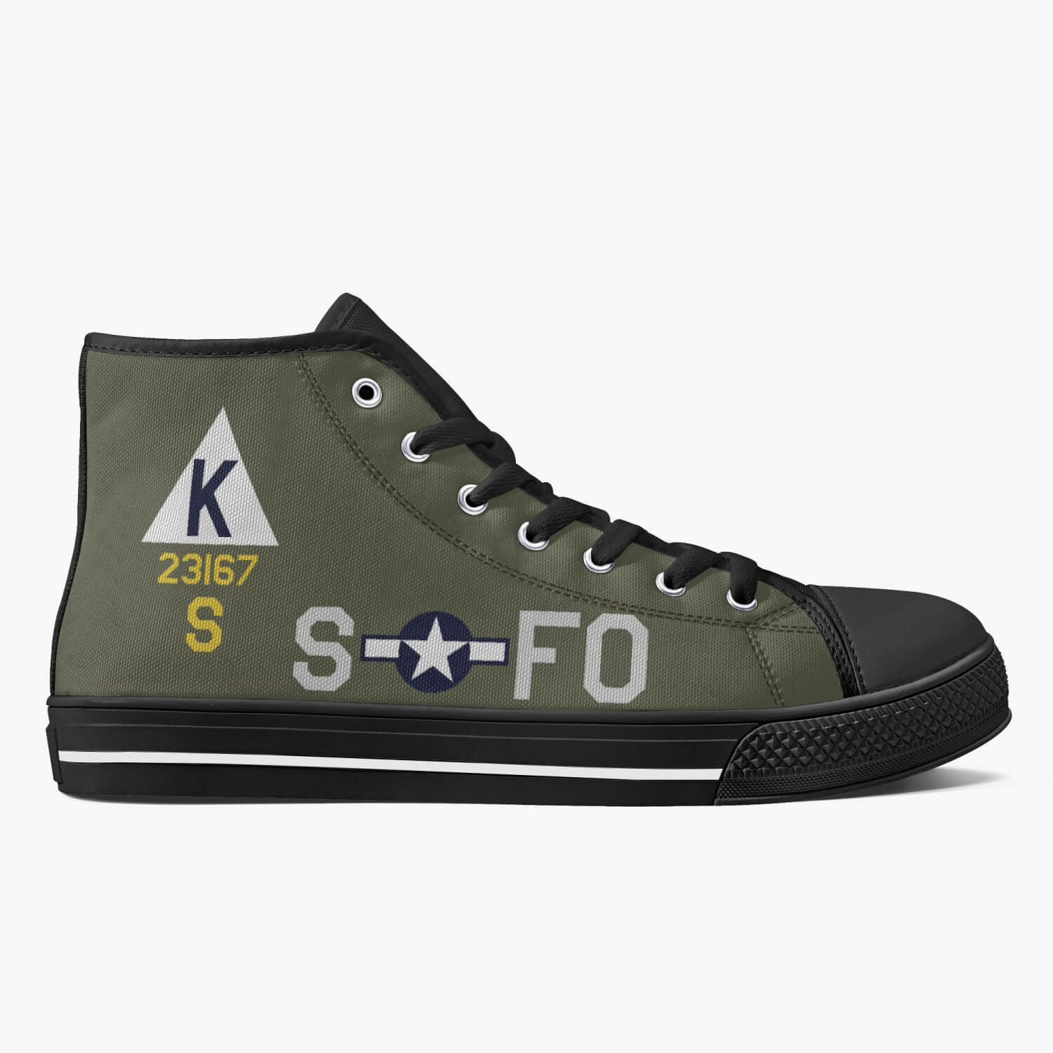 B-17 "Ye Olde Pub" High Top Canvas Shoes - I Love a Hangar