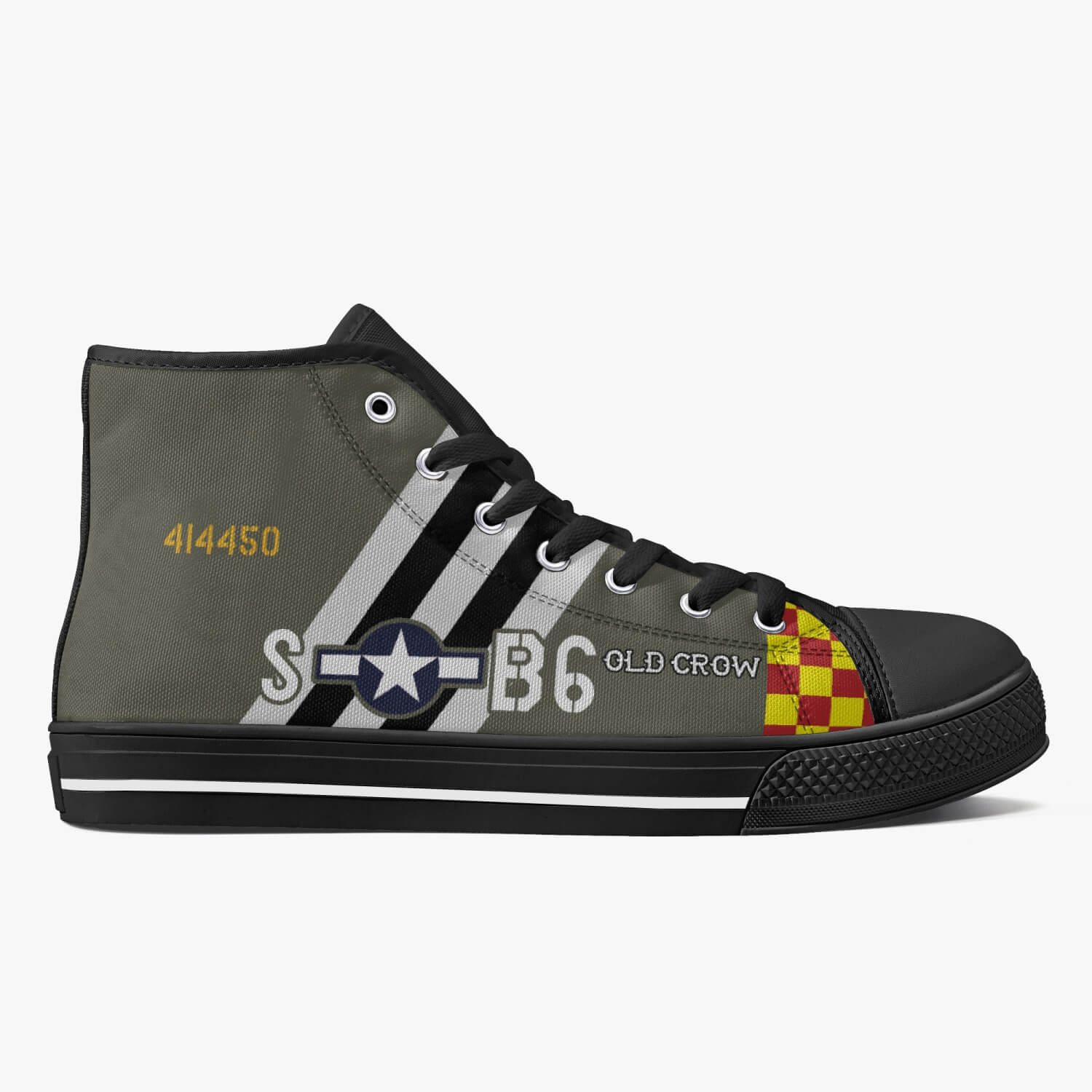 P-51 "Old Crow" High Top Canvas Shoes - I Love a Hangar