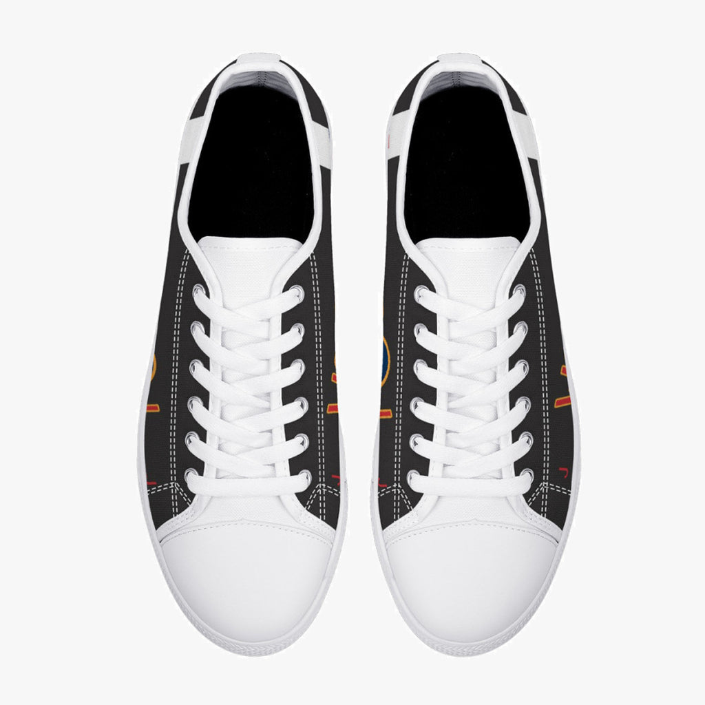 Lancaster "J for Johnnie" Low Top Canvas Shoes (Black) - I Love a Hangar