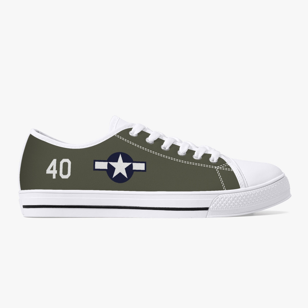 P-51 "Tommy's Dad" Low Top Canvas Shoes - I Love a Hangar