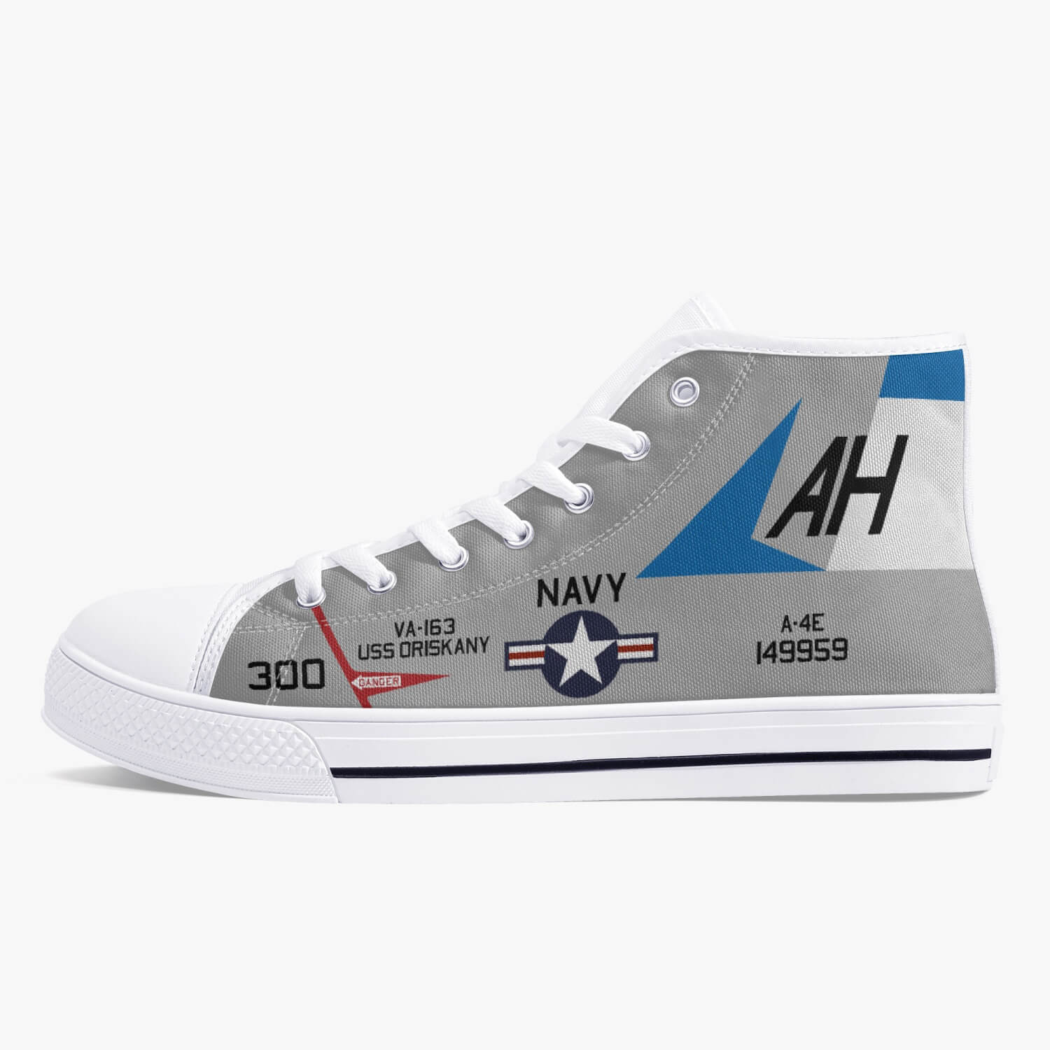 A-4 Skyhawk of John McCain High Top Canvas Shoes - I Love a Hangar