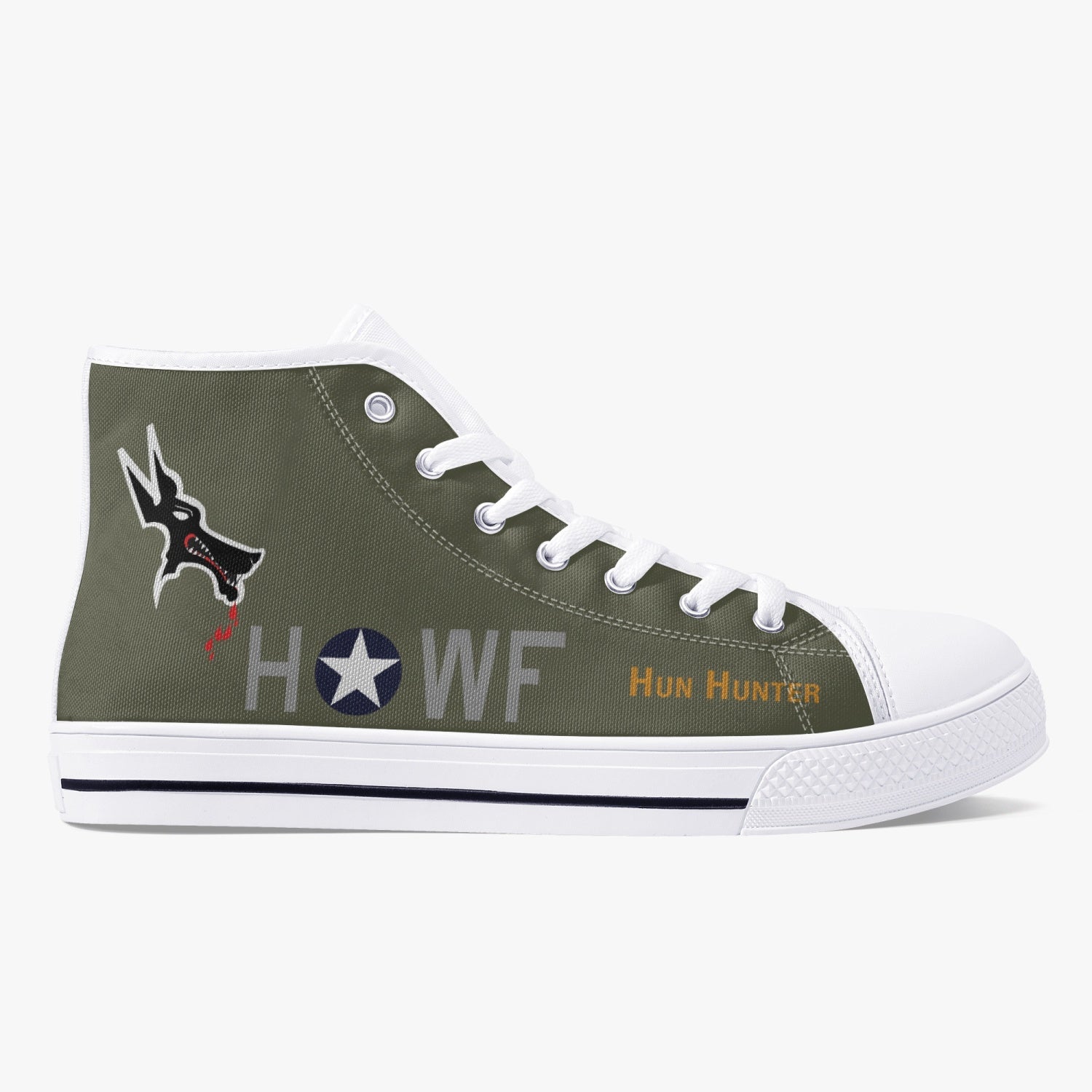 B-17 "Hun Hunter" High Top Canvas Shoes - I Love a Hangar