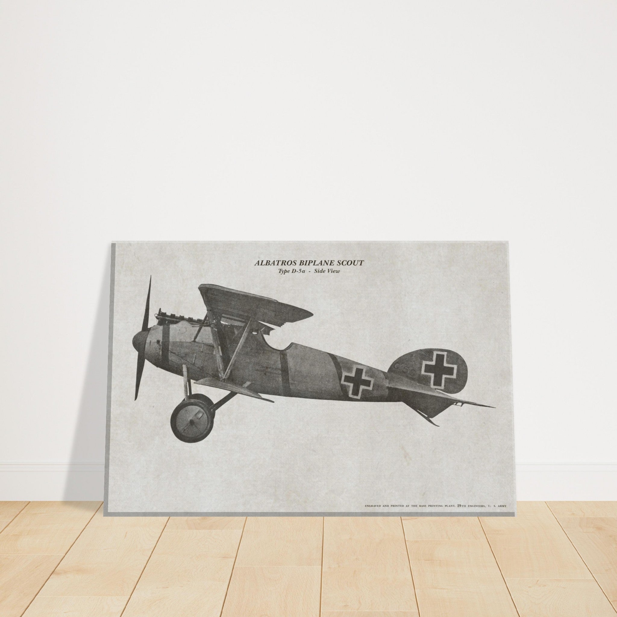 Albatros Scout D.Va Side View Canvas - I Love a Hangar