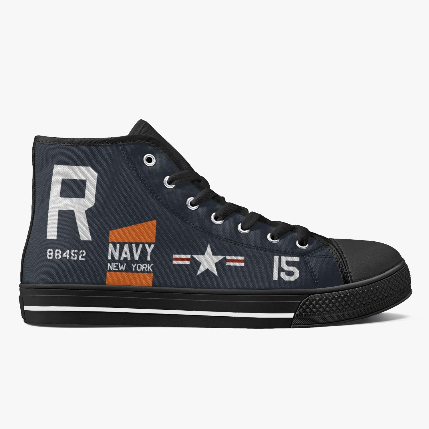 F4U Corsair "NAS New York" High Top Canvas Shoes - I Love a Hangar