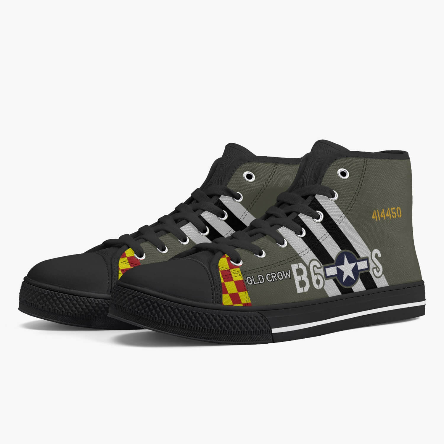 P-51 "Old Crow" High Top Canvas Shoes - I Love a Hangar