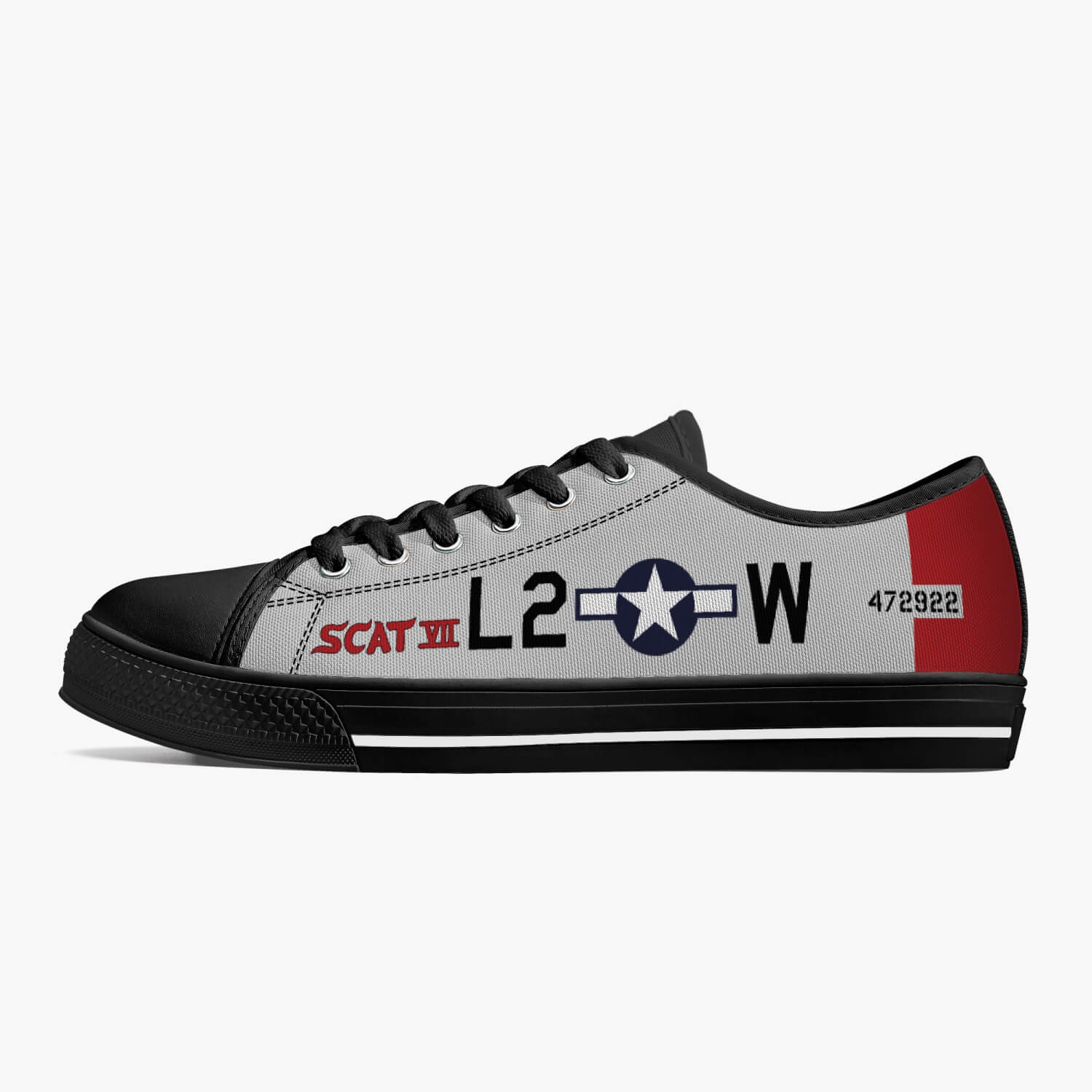 P-51 "SCAT VII" Low Top Canvas Shoes - I Love a Hangar