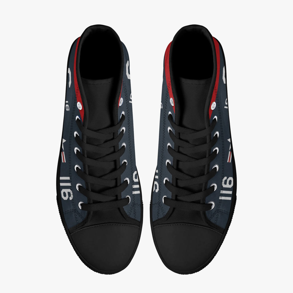 F9F Panther "S-116" of Neil Armstrong High Top Canvas Shoes - I Love a Hangar