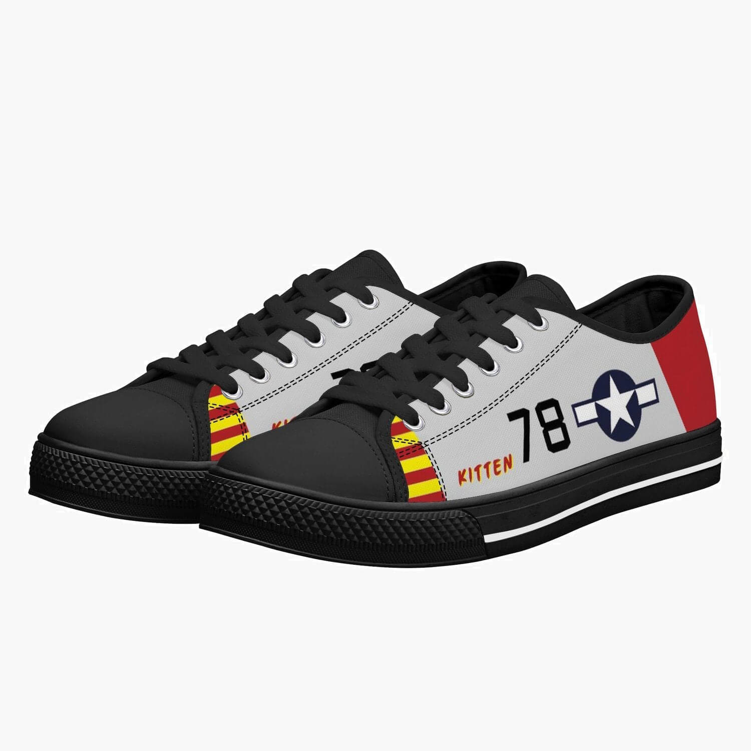 P-51 "Kitten" Low Top Canvas Shoes - I Love a Hangar