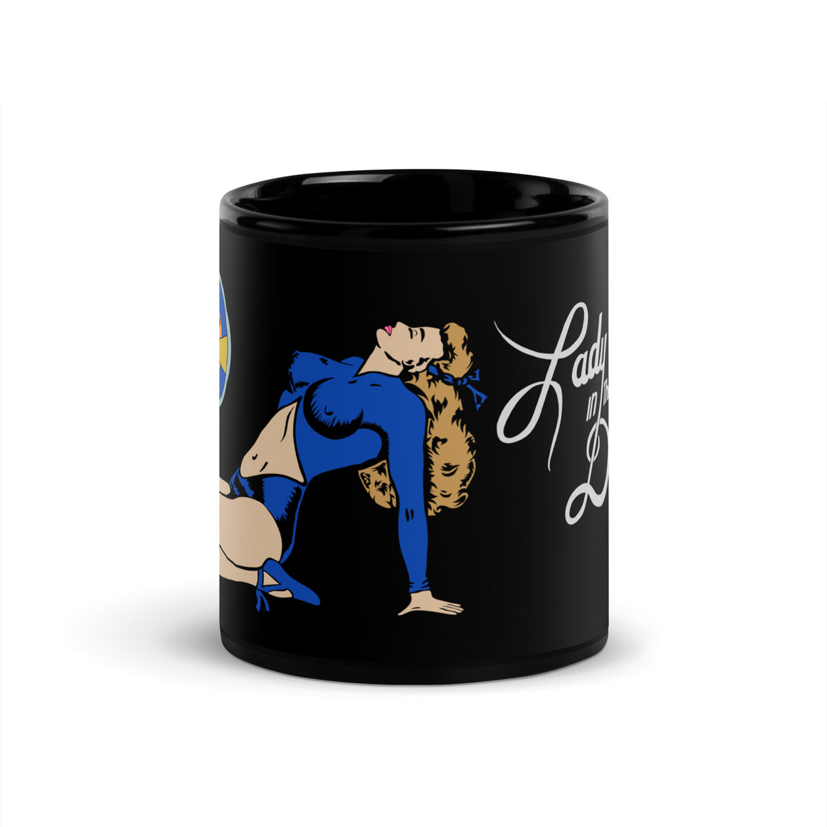 P-51 "Lady in the Dark" Black Glossy Mug - I Love a Hangar